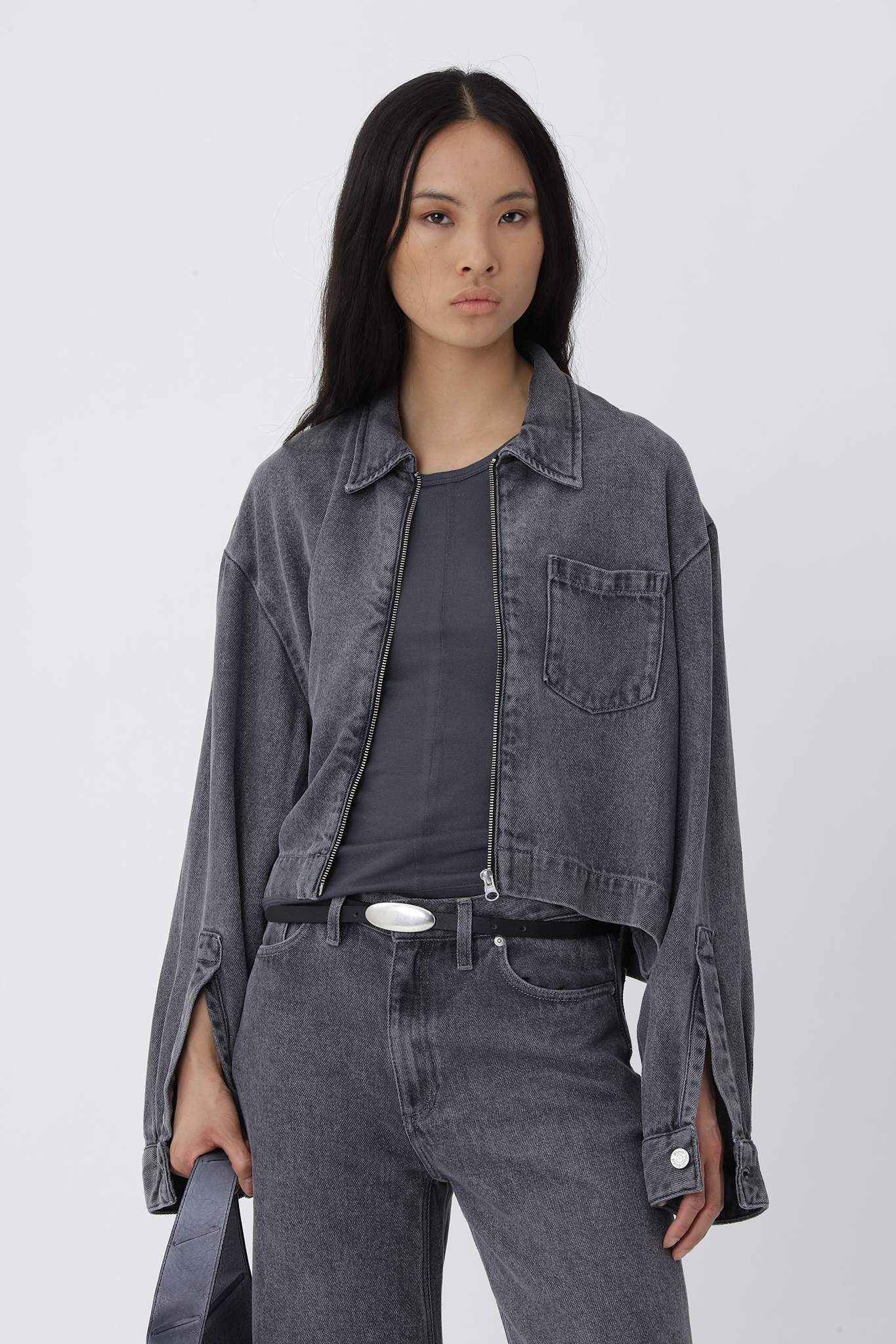 Lexington Zip Shirt - Washed Grey
