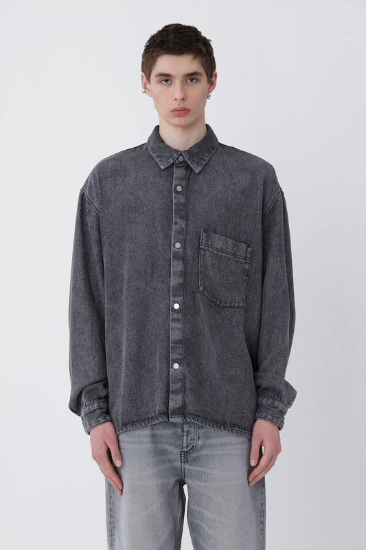 Maza Denim Shirt - Washed Grey