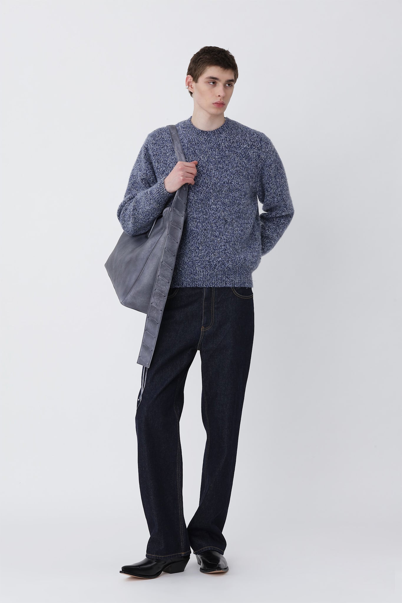 Felix Knit Sweater - Blue Indigo COMB.