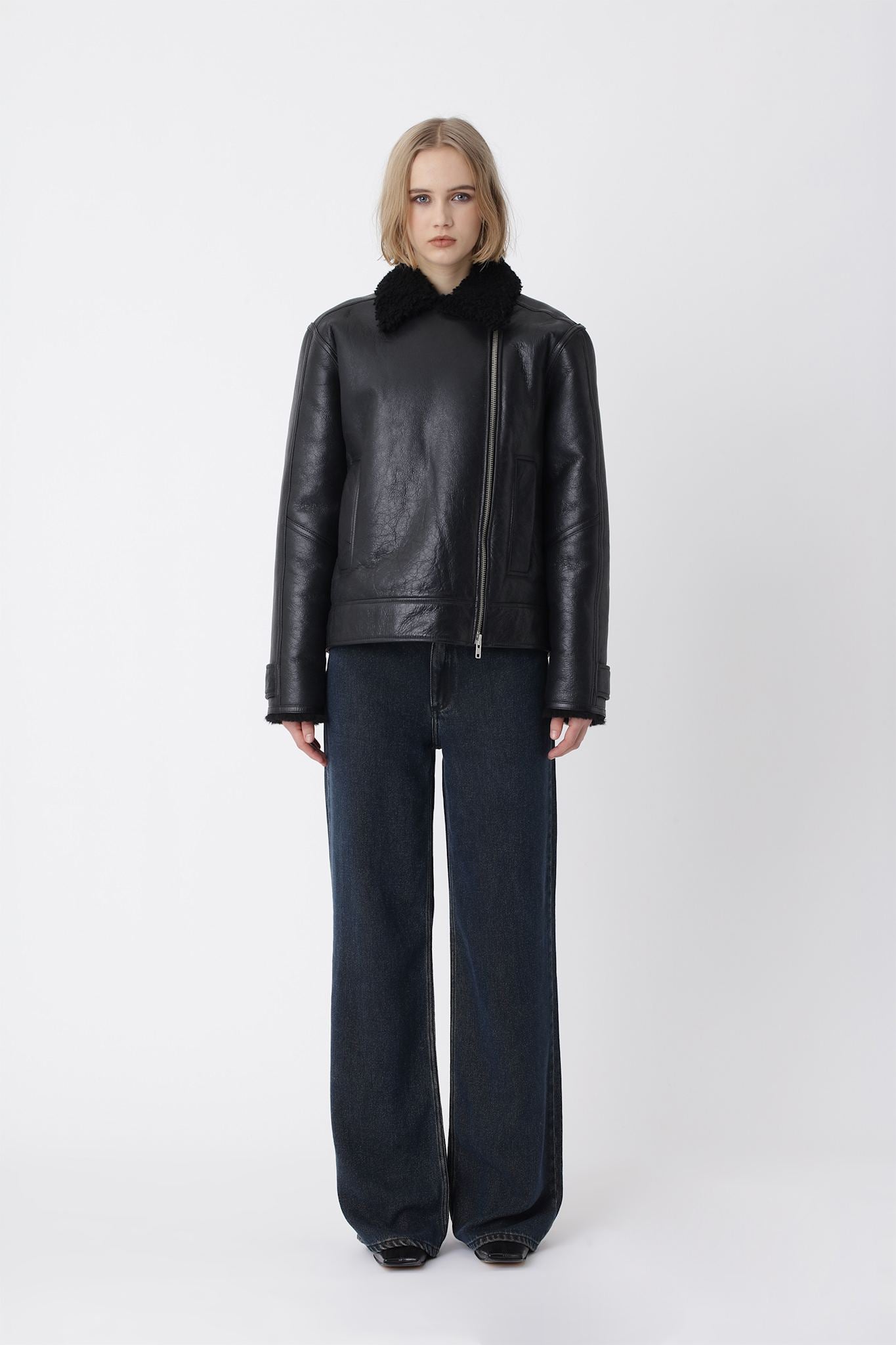 Pila Shearling Jacket - Black