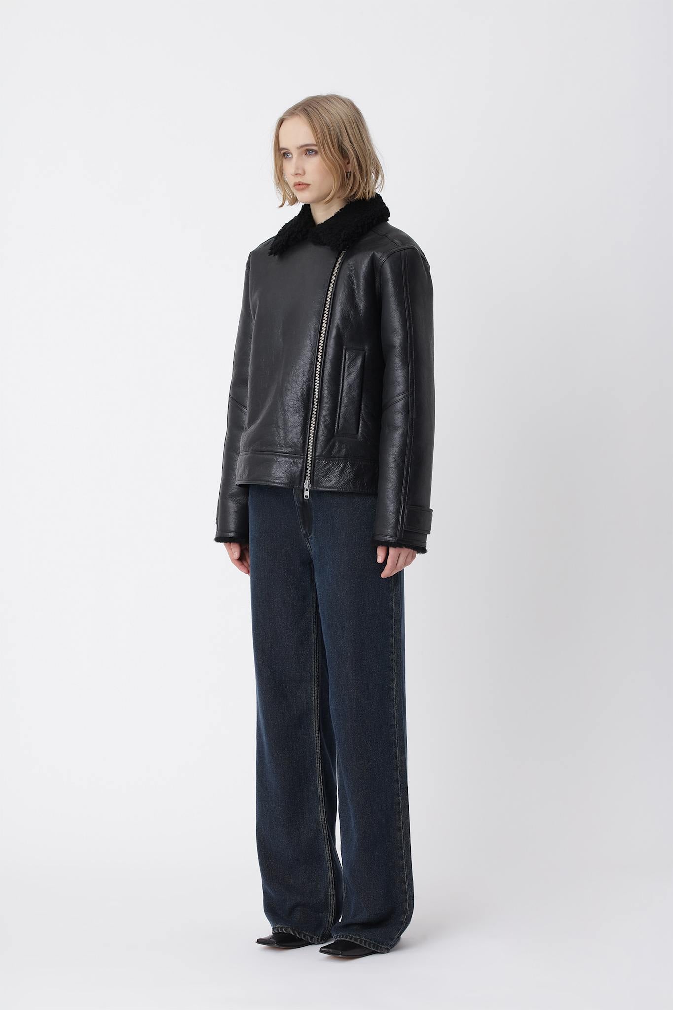 Pila Shearling Jacket - Black