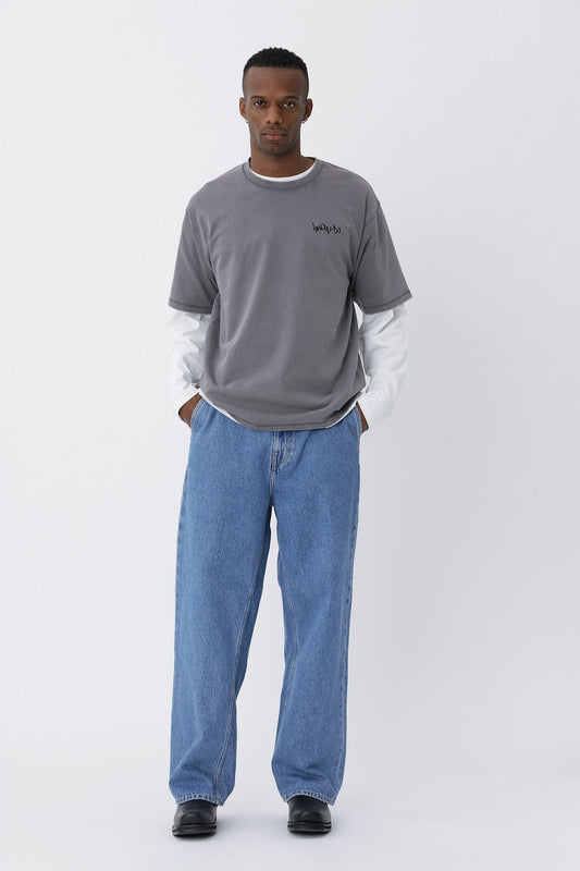 LA.01 Logo T-shirt - Charcoal Gray