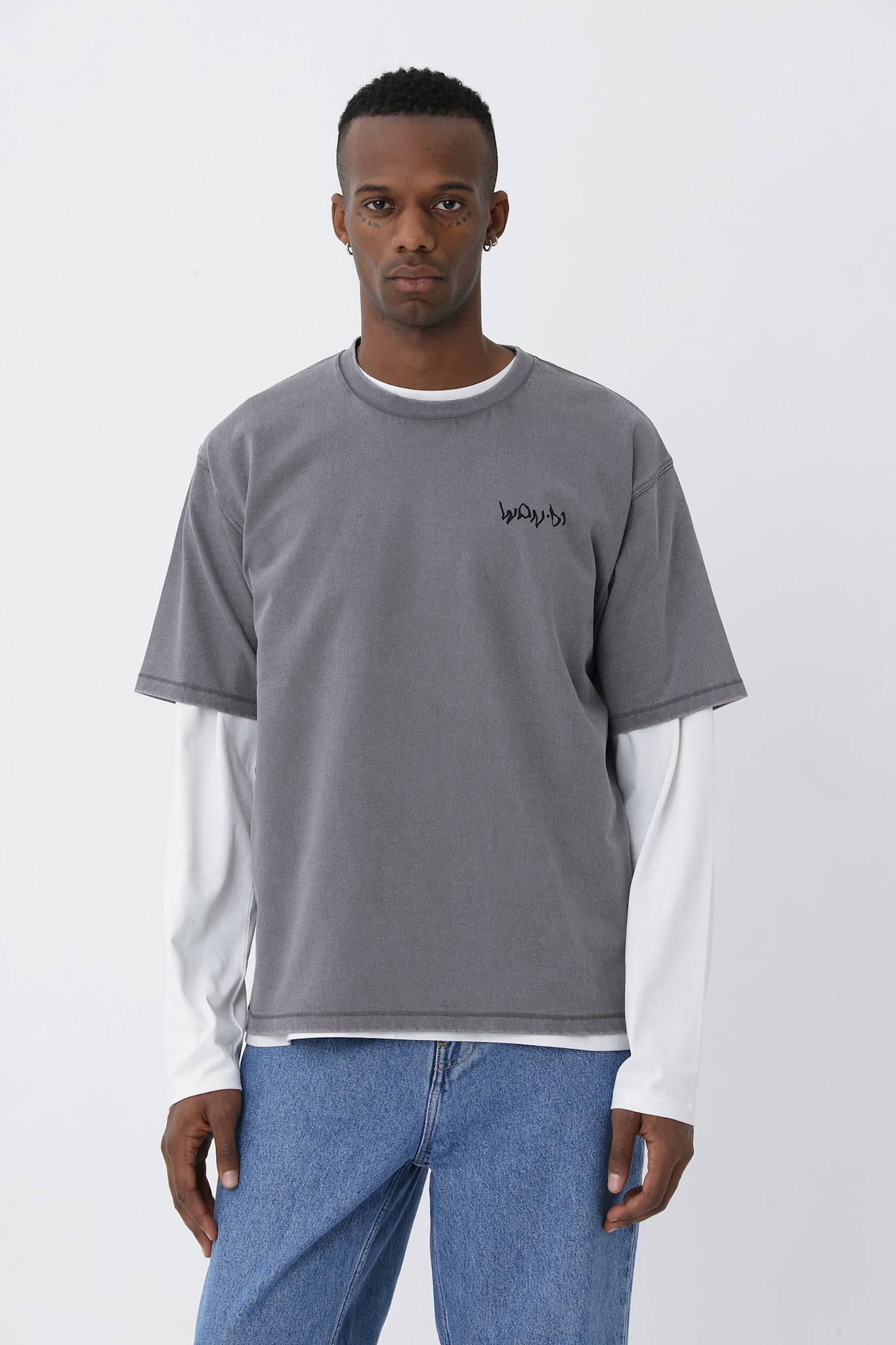 LA.01 Logo T-shirt - Charcoal Gray