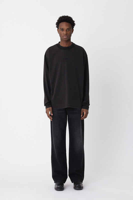 Staff Boxy LS - Washed Black