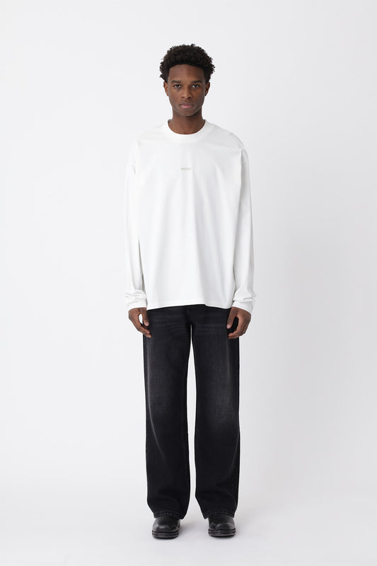 Staff Boxy LS - Washed White