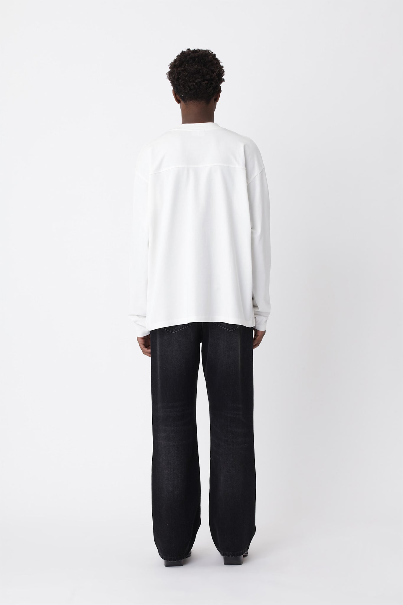 Staff Boxy LS - Washed White