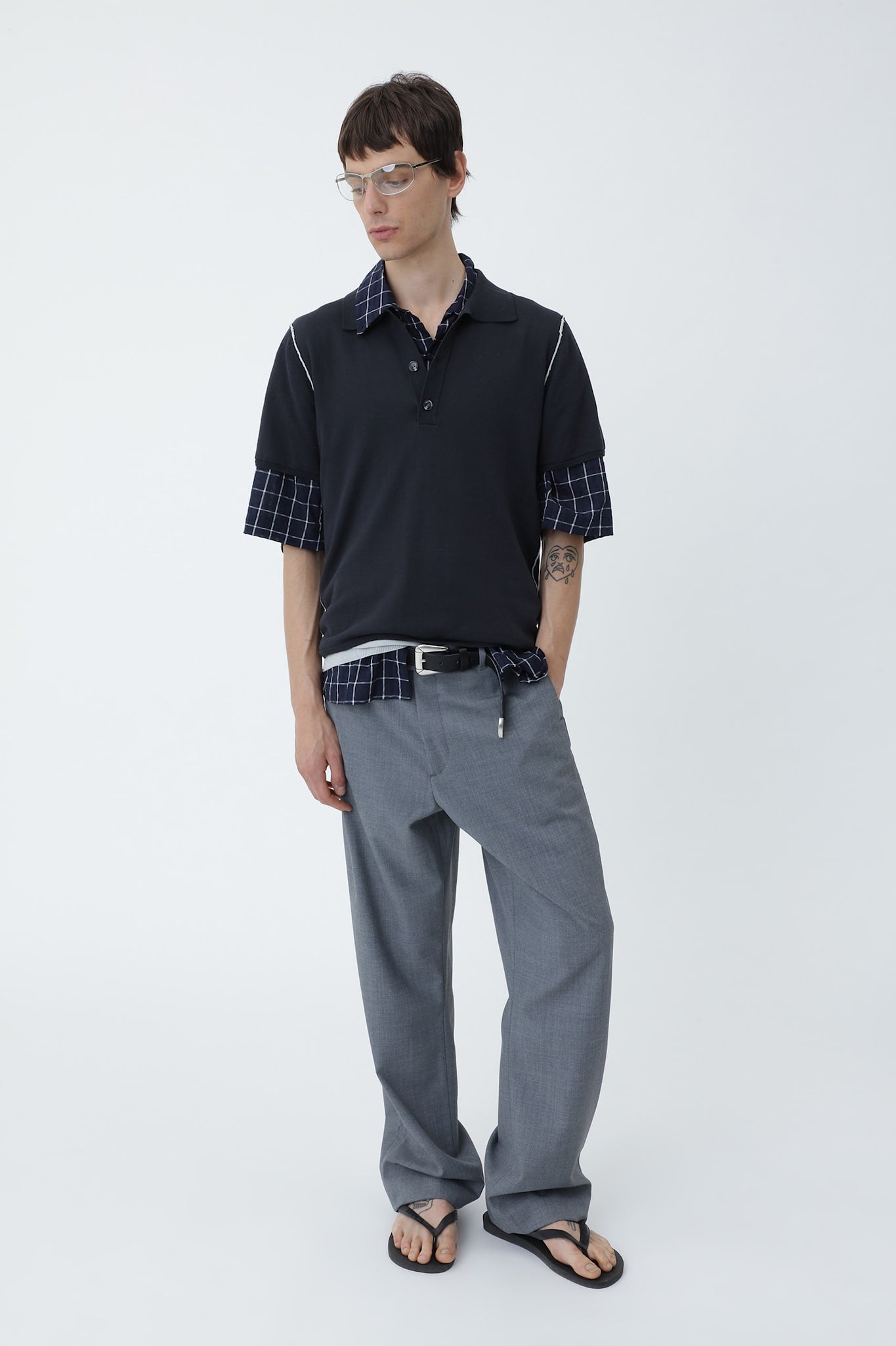 Jonas Two Layer Knit Polo - Won Hundred Online Store