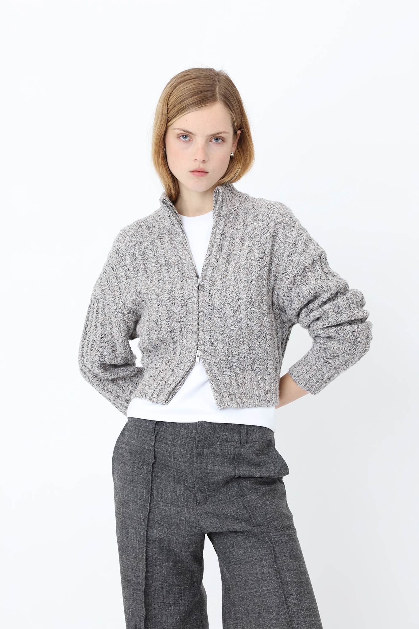 Alea Zip Knit Cardigan