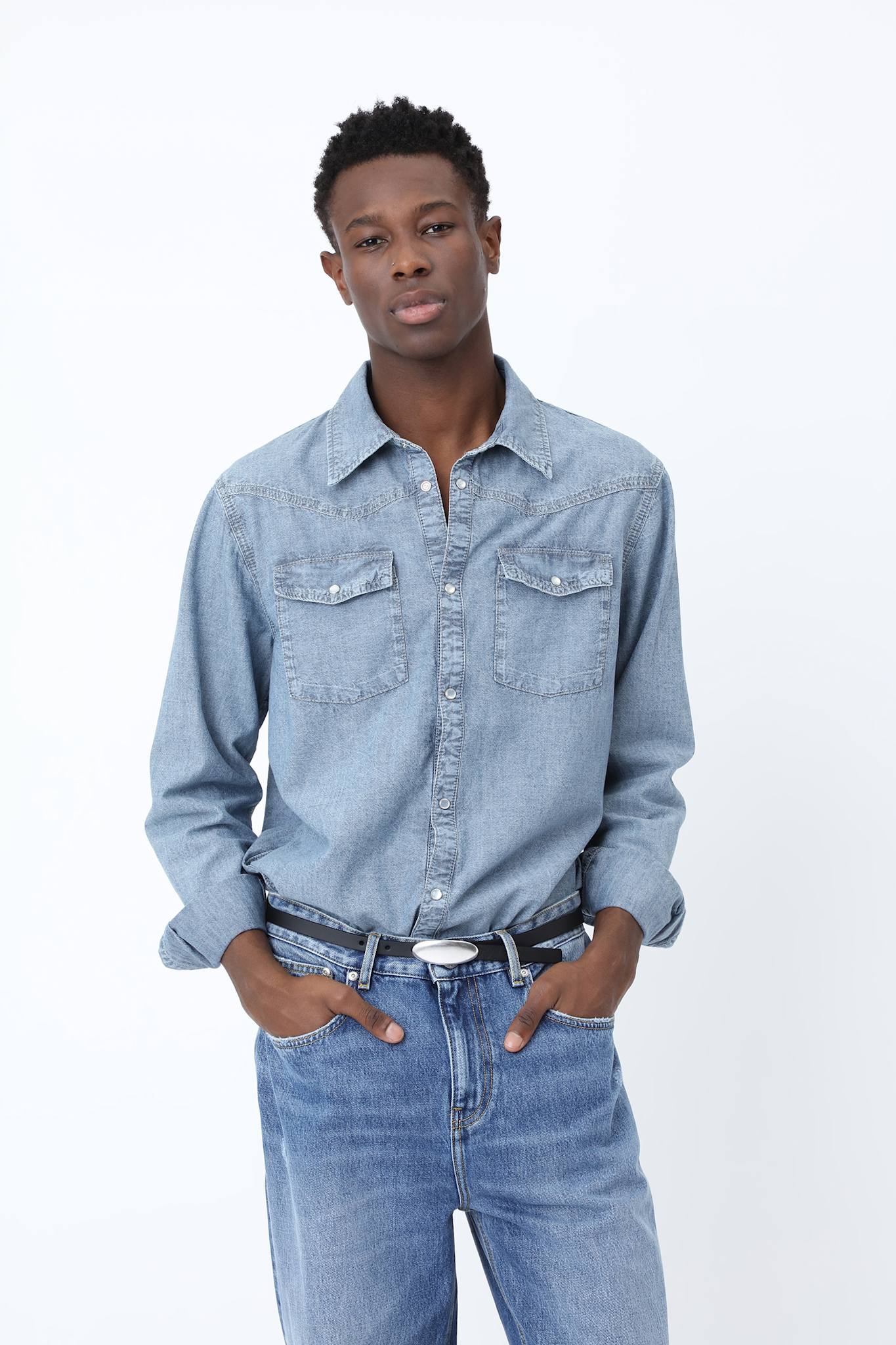 Alfred Washed Blue Shirt