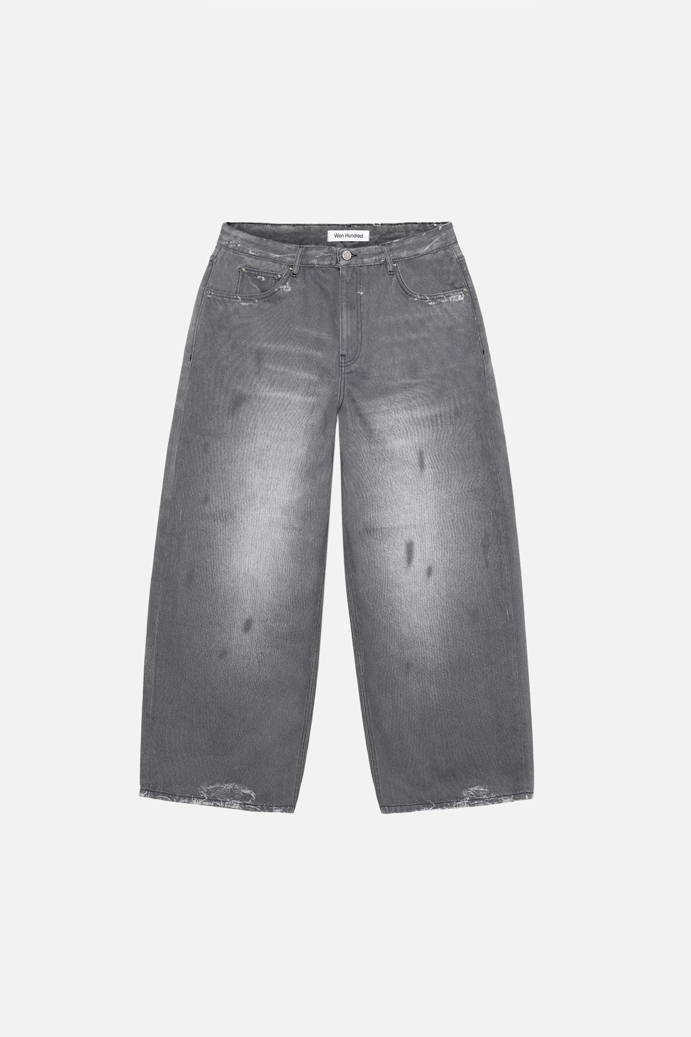 Lyon Black Printed Denim Jeans M