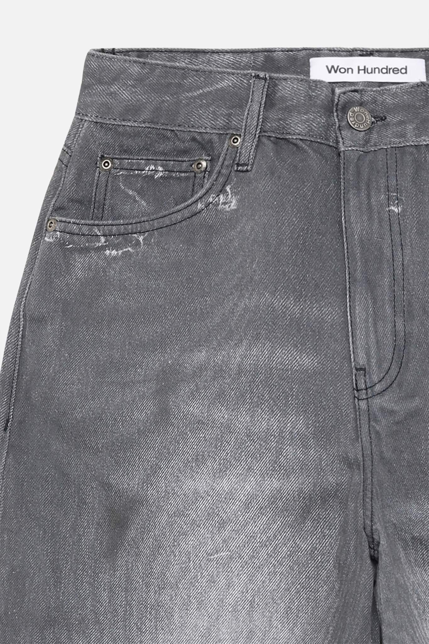 Lyon Black Printed Denim Jeans W