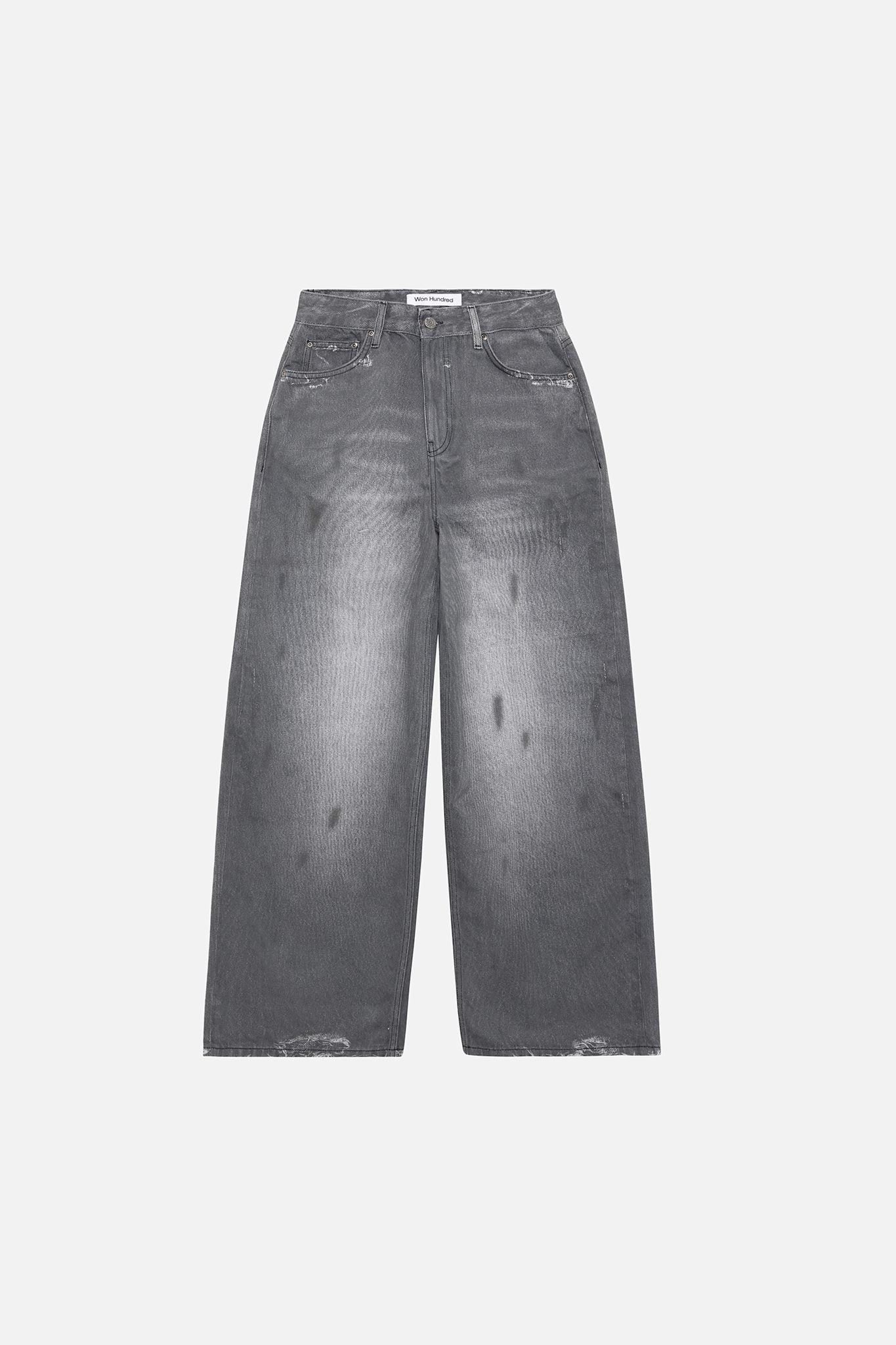 Lyon Black Printed Denim Jeans W