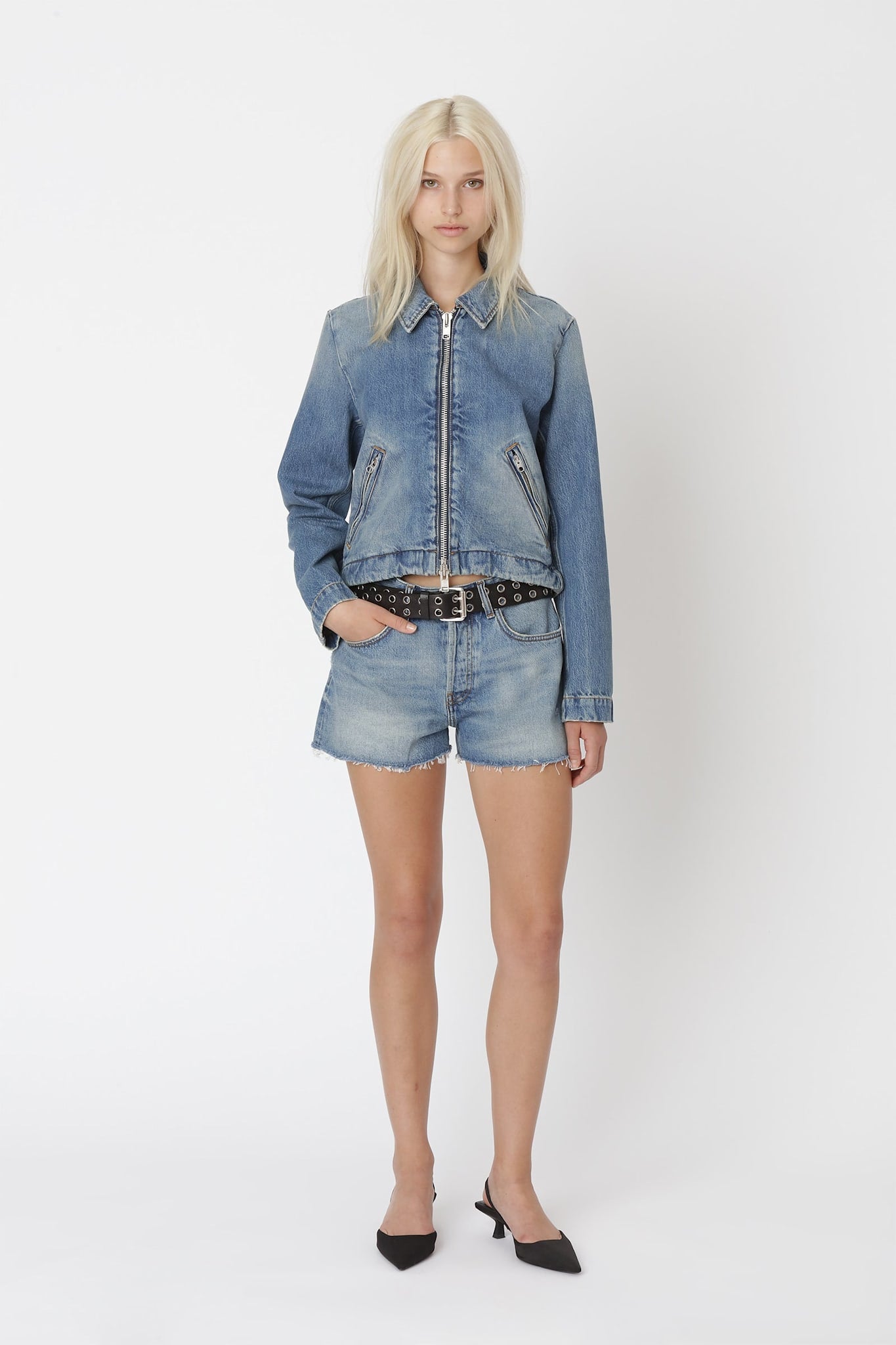 Won Hundred Women Addison 80s Light Blue Shorts Denim 80s Light Blue