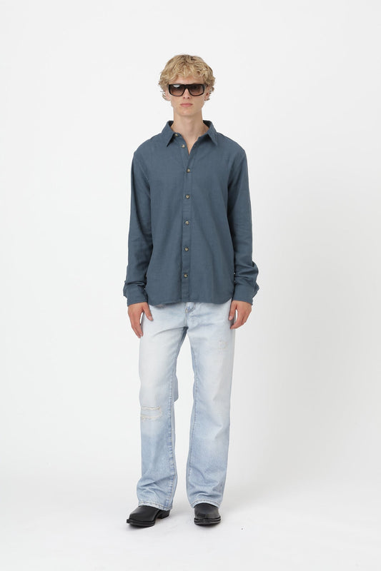 Won Hundred Men Adriel Shirt Orion Blue