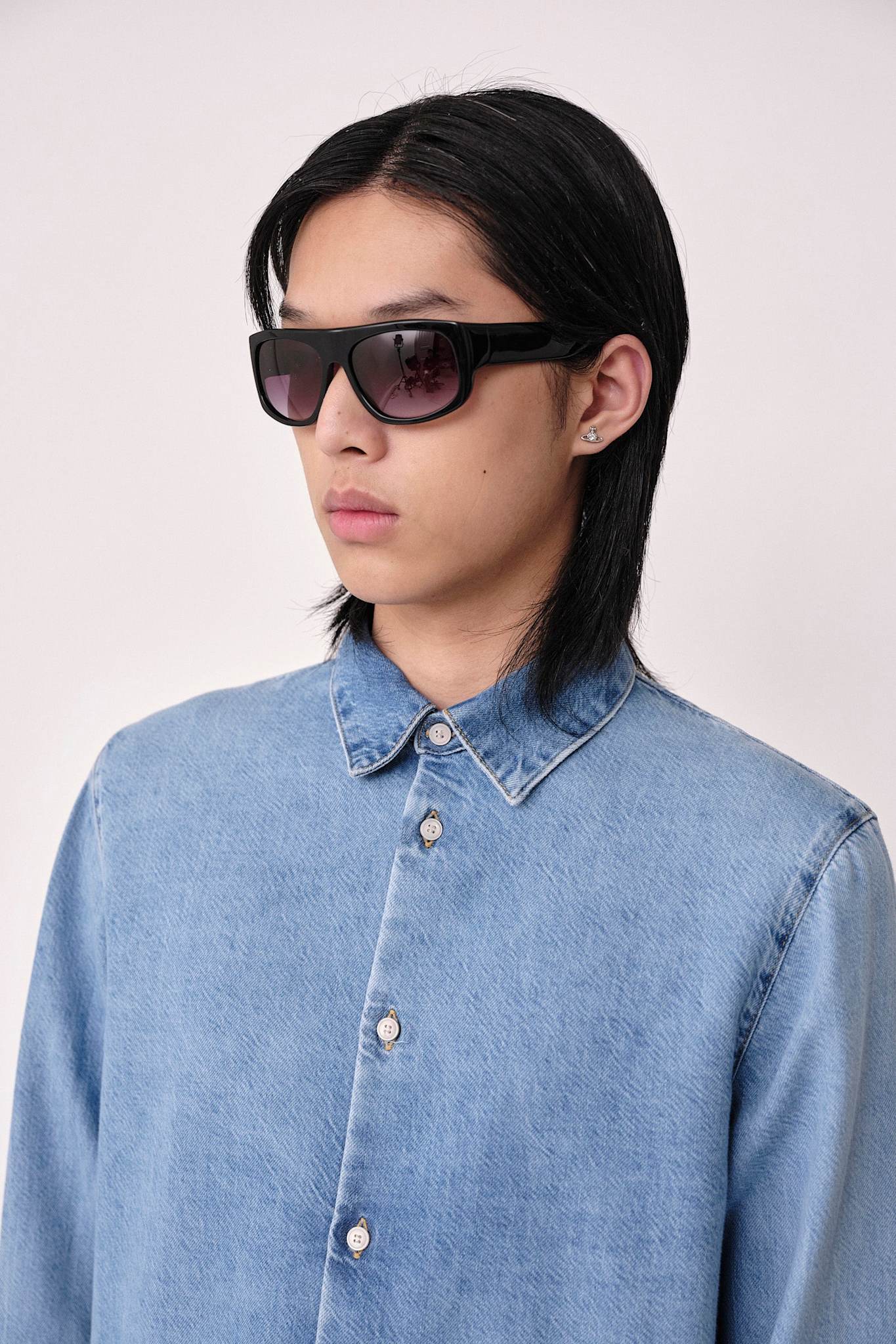 Won Hundred Men Adriel Denim Shirt Glory Blue