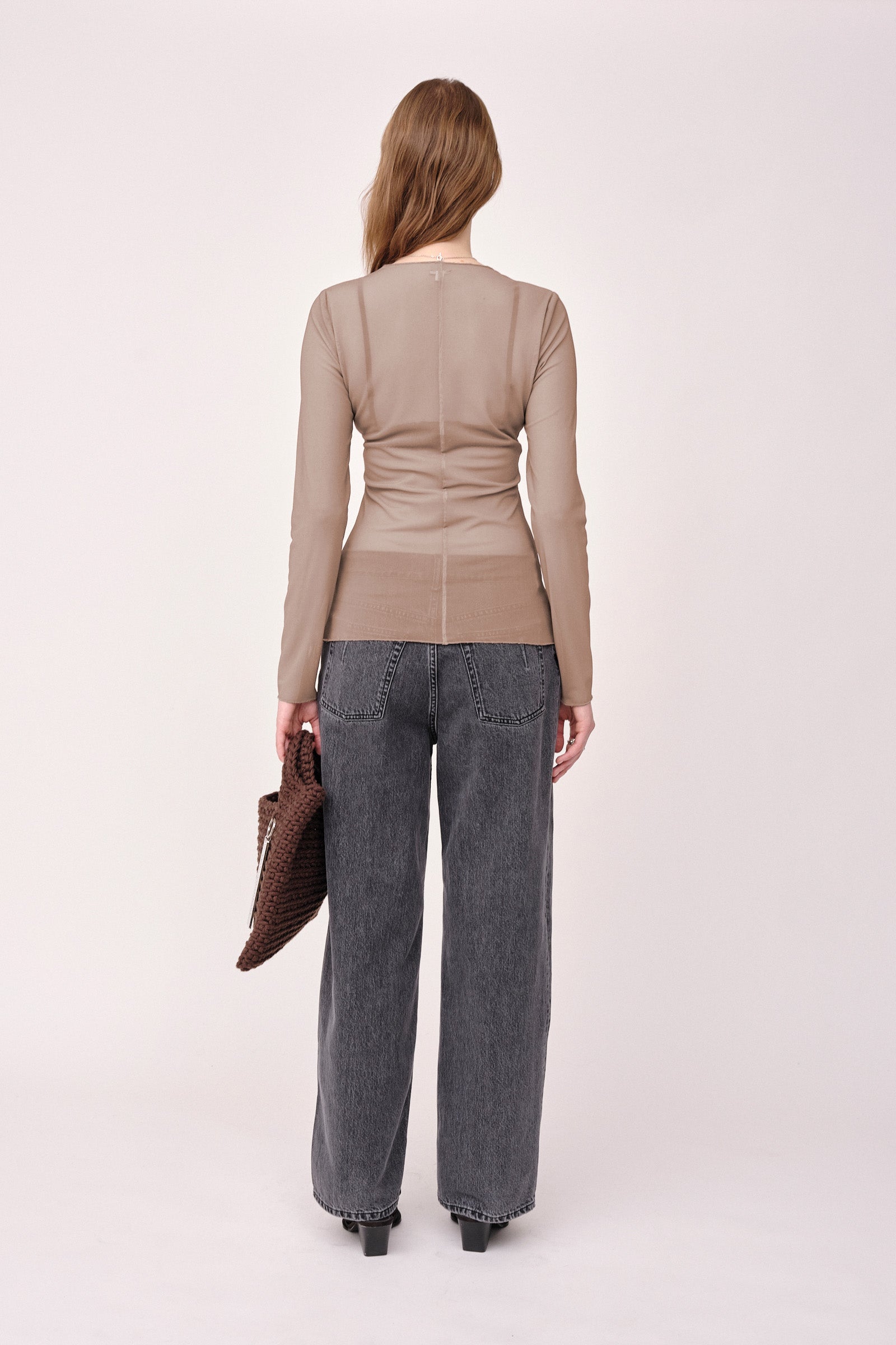 Won Hundred Women Alba Cut Top Taupe Gray