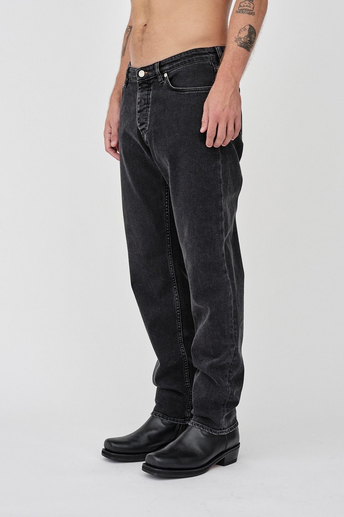 Won Hundred Men Archer 5-Pockets Clean Dark Grey