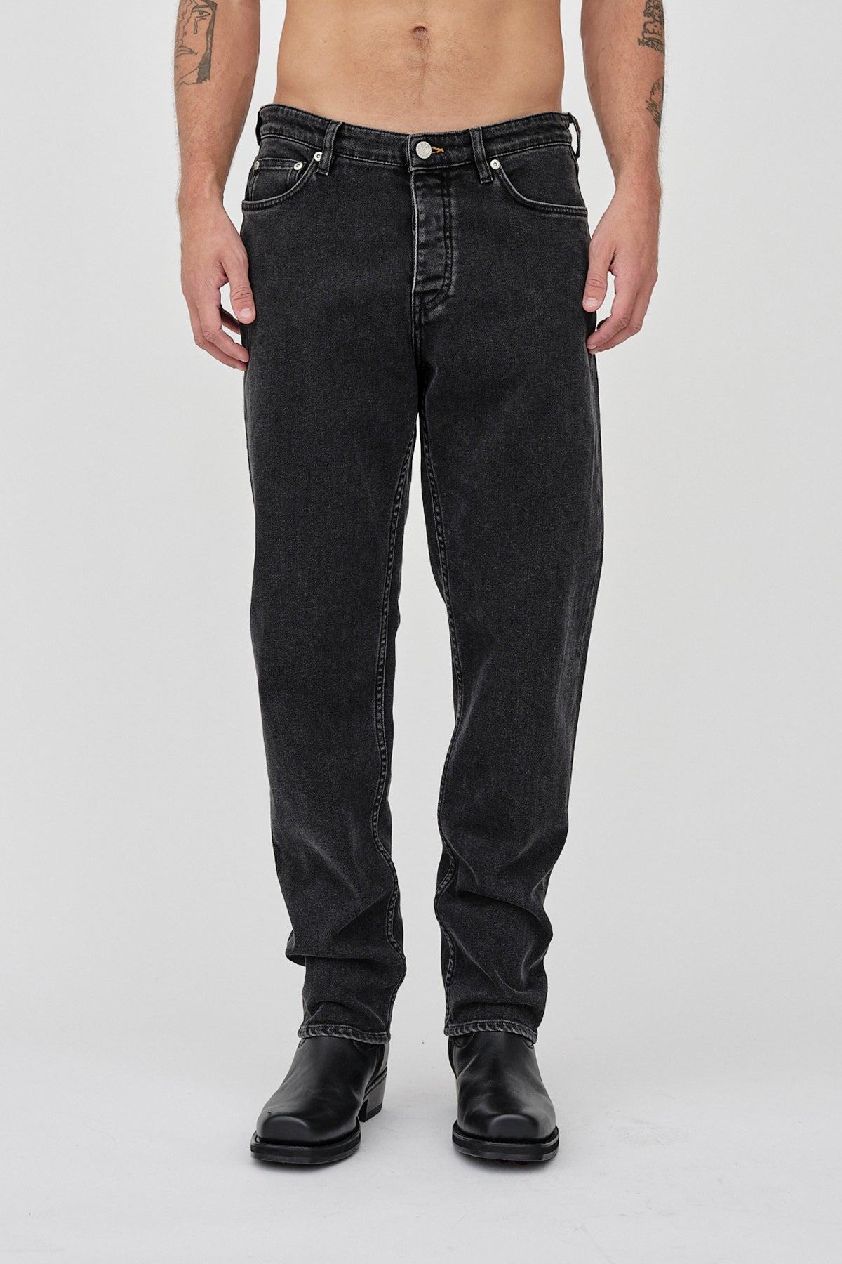 Won Hundred Men Archer 5-Pockets Clean Dark Grey