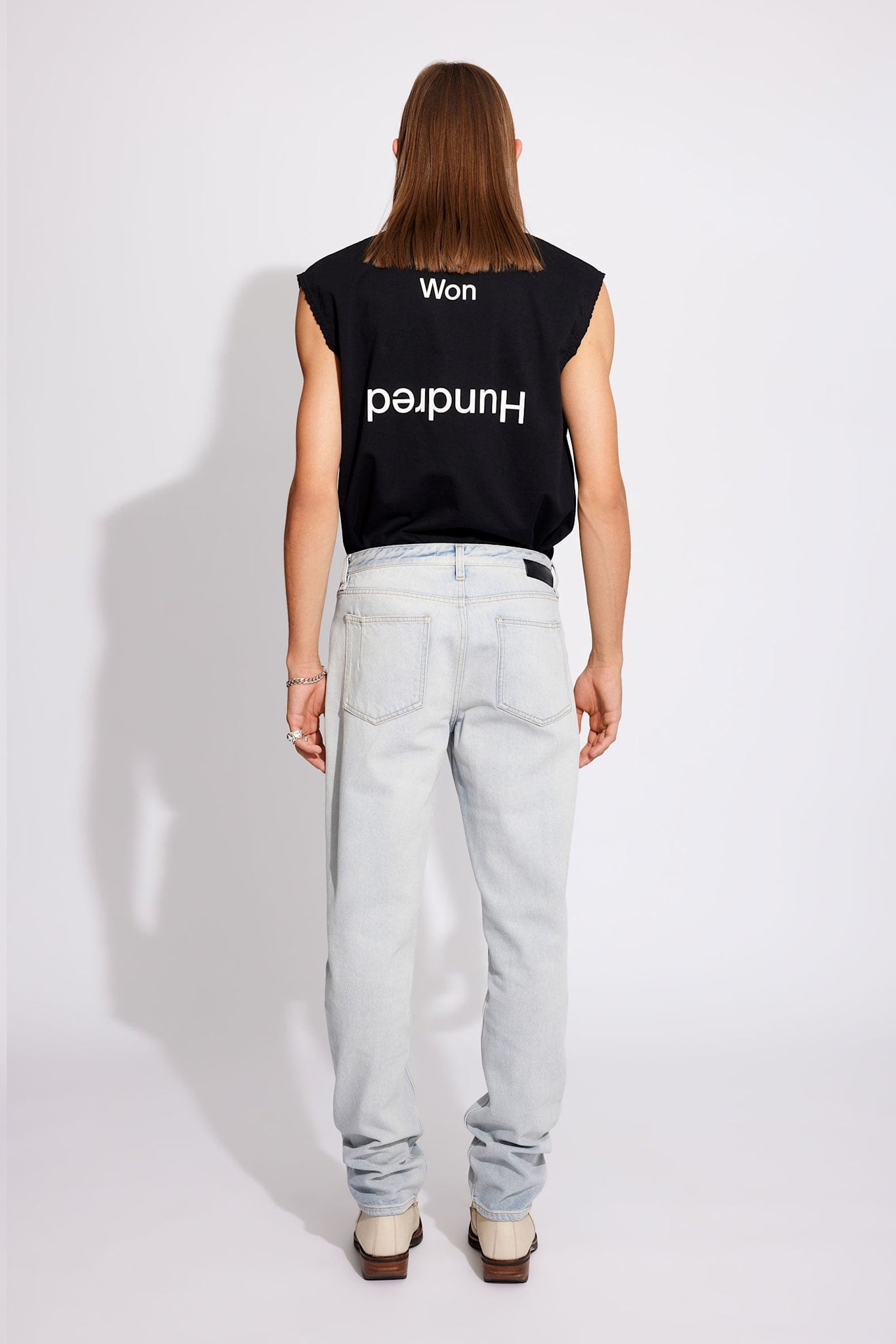 Won Hundred Men Archer Rusty Cream Blue 5-Pockets Rusty Cream Blue