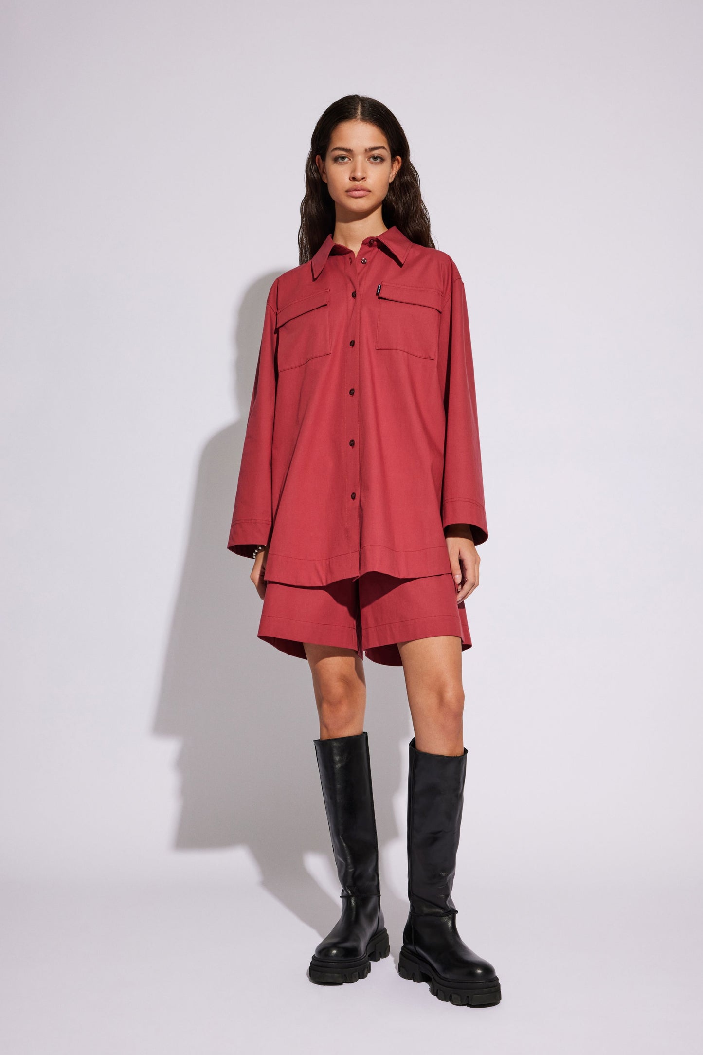 Won Hundred Women Arya Shirt Shirt Brick Red