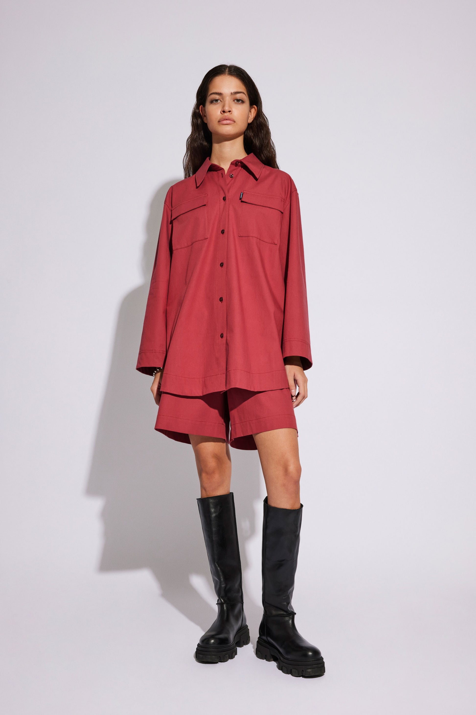 Won Hundred Women Arya Shirt Shirt Brick Red