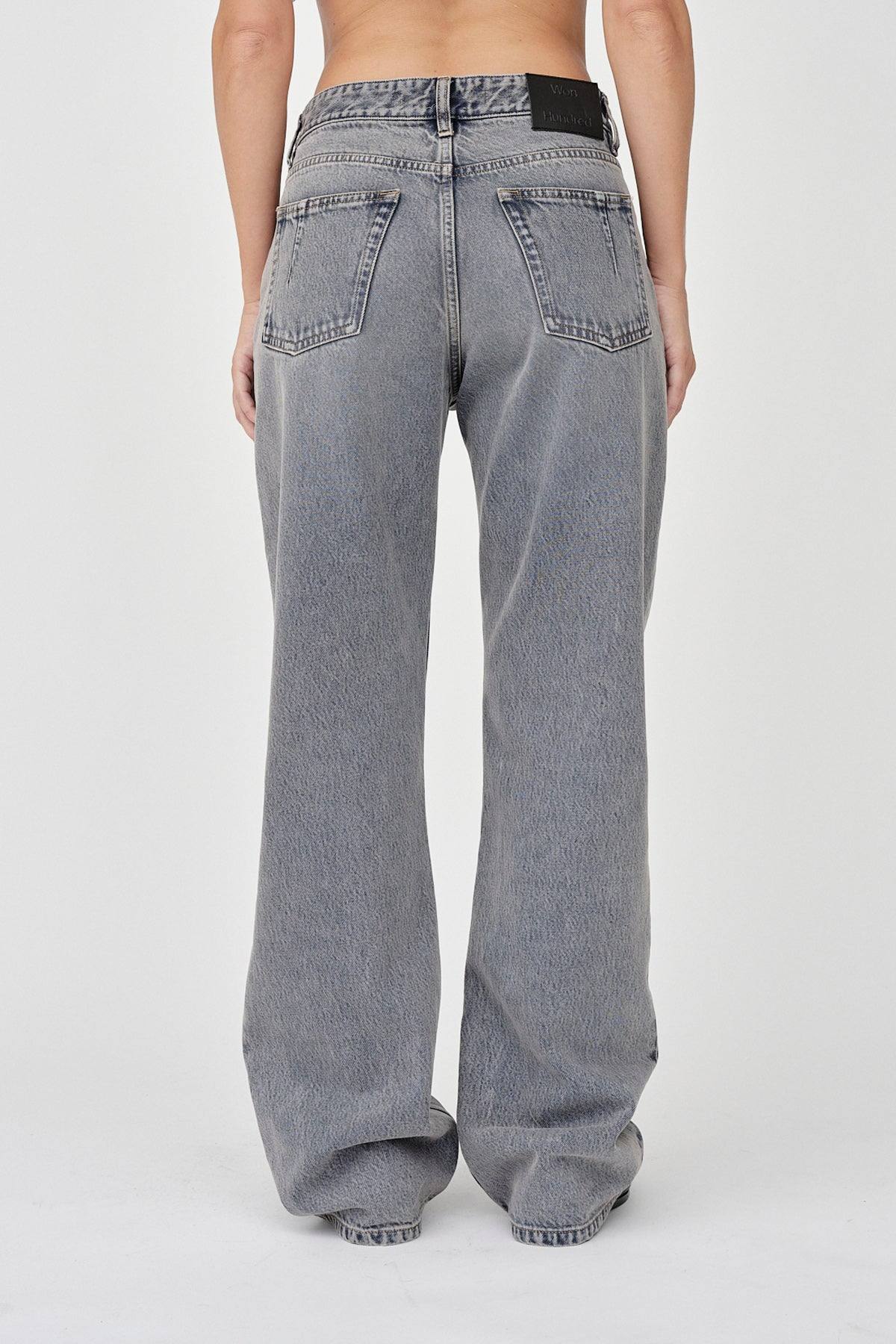 Won Hundred Women Baggy Light Blue/Black 5-Pockets Light Blue/Black