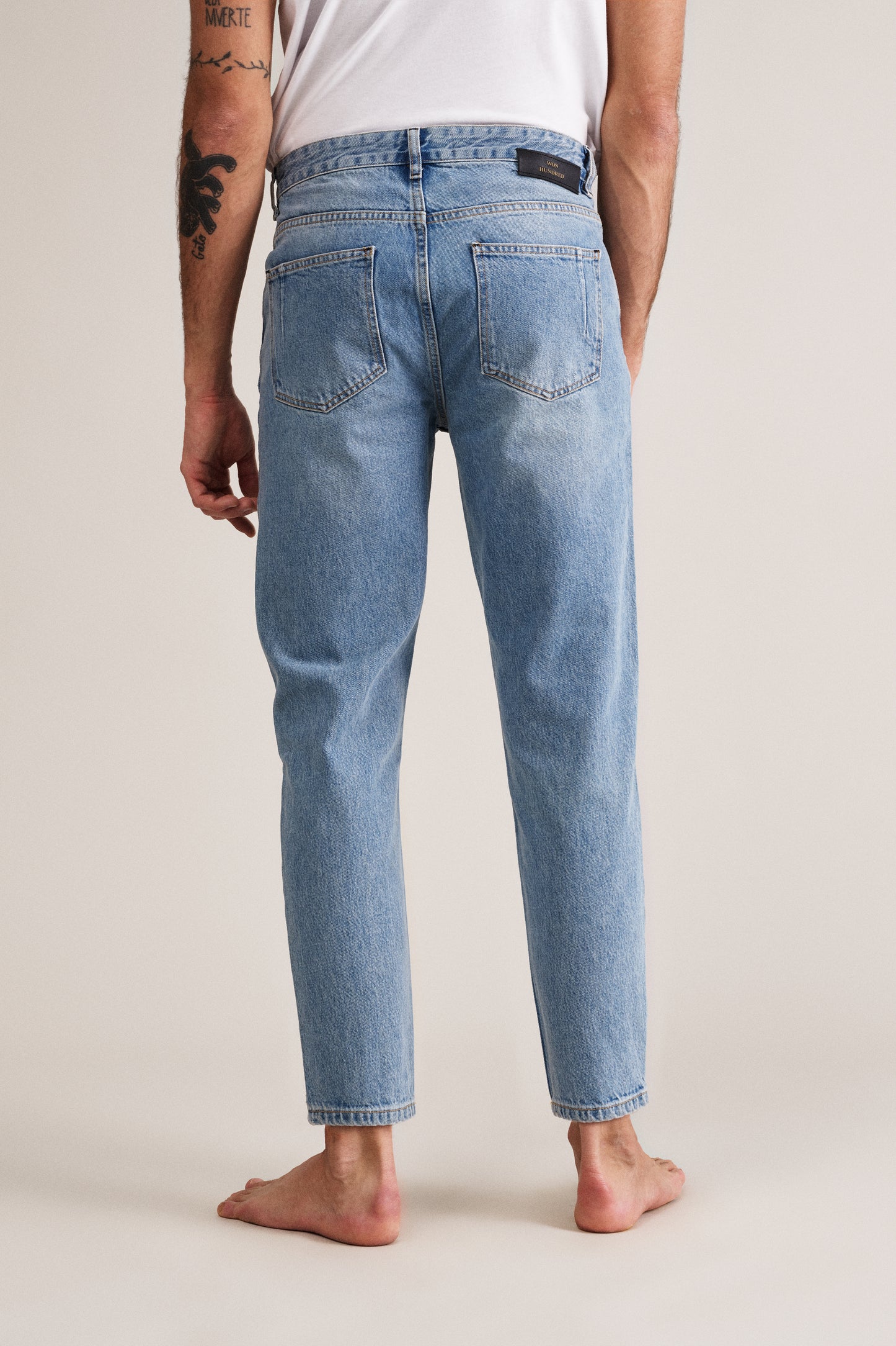 Won Hundred Men Ben 5-Pockets Distressed Blue