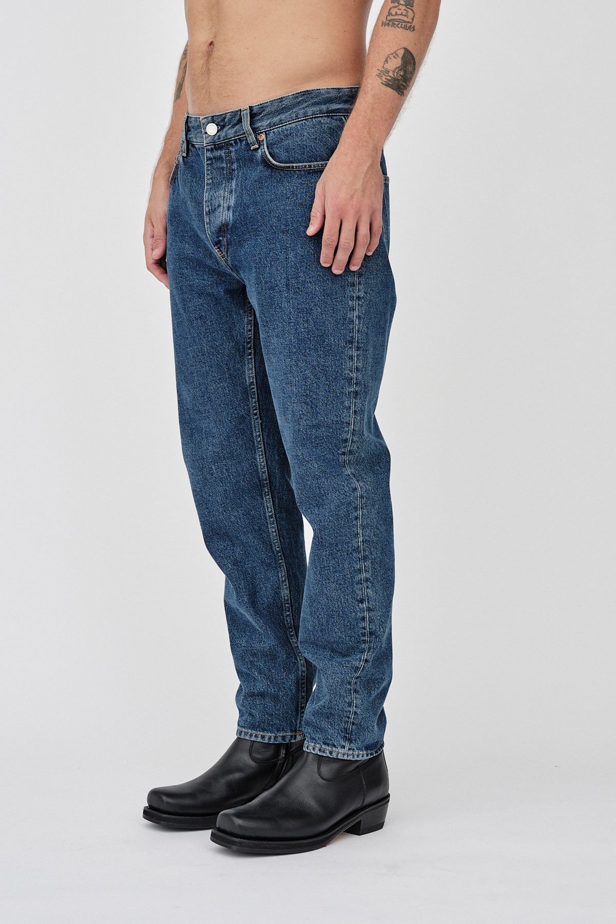 Won Hundred Men Ben 5-Pockets Stone Blue-