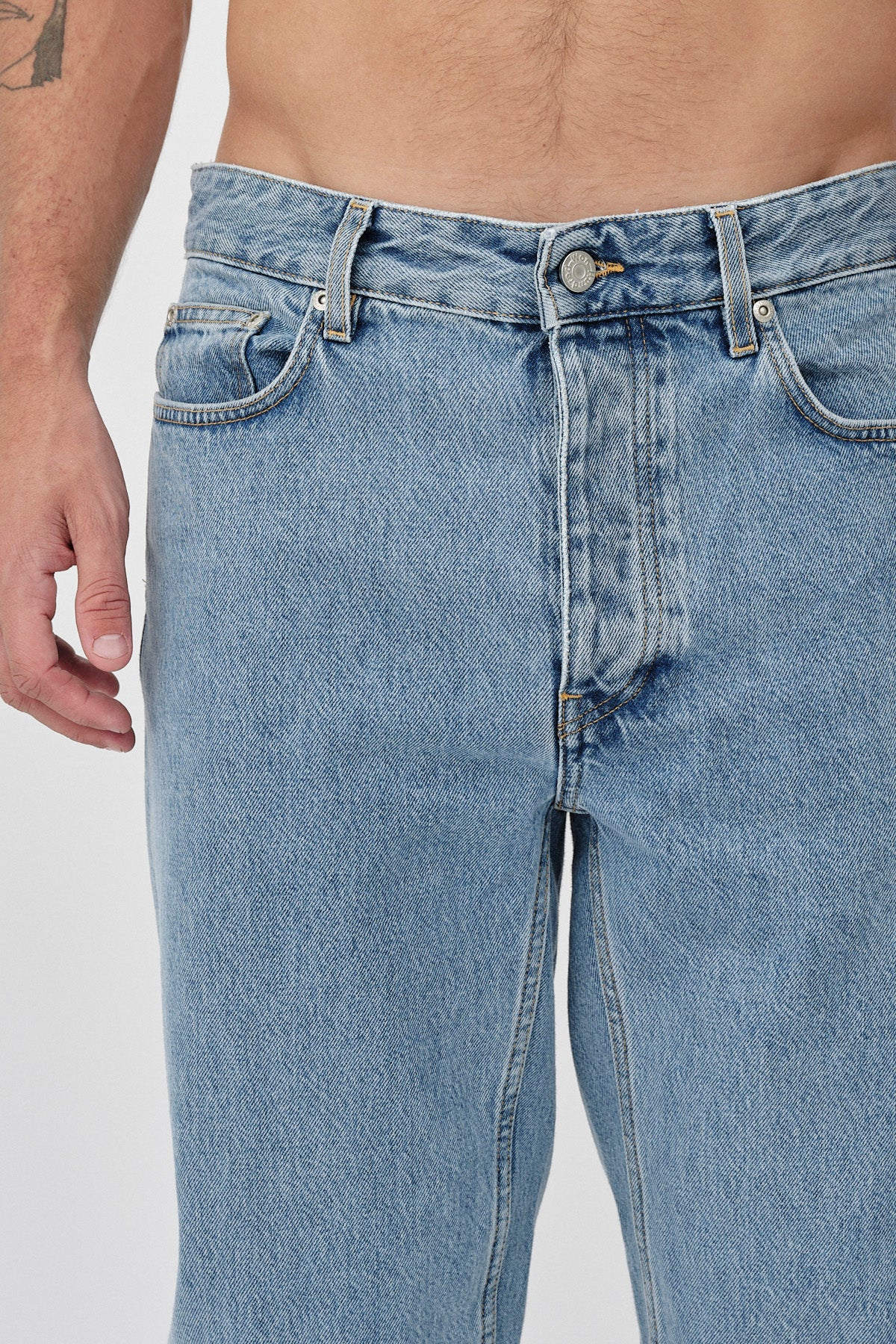 Won Hundred Men Ben 5-Pockets Distressed Blue-