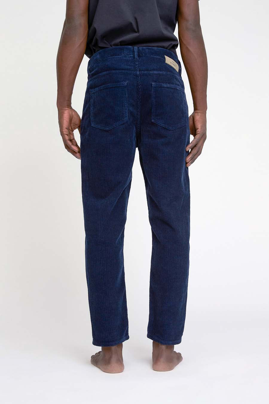 Won Hundred Men Ben Corduroy Trousers Dark Sapphire