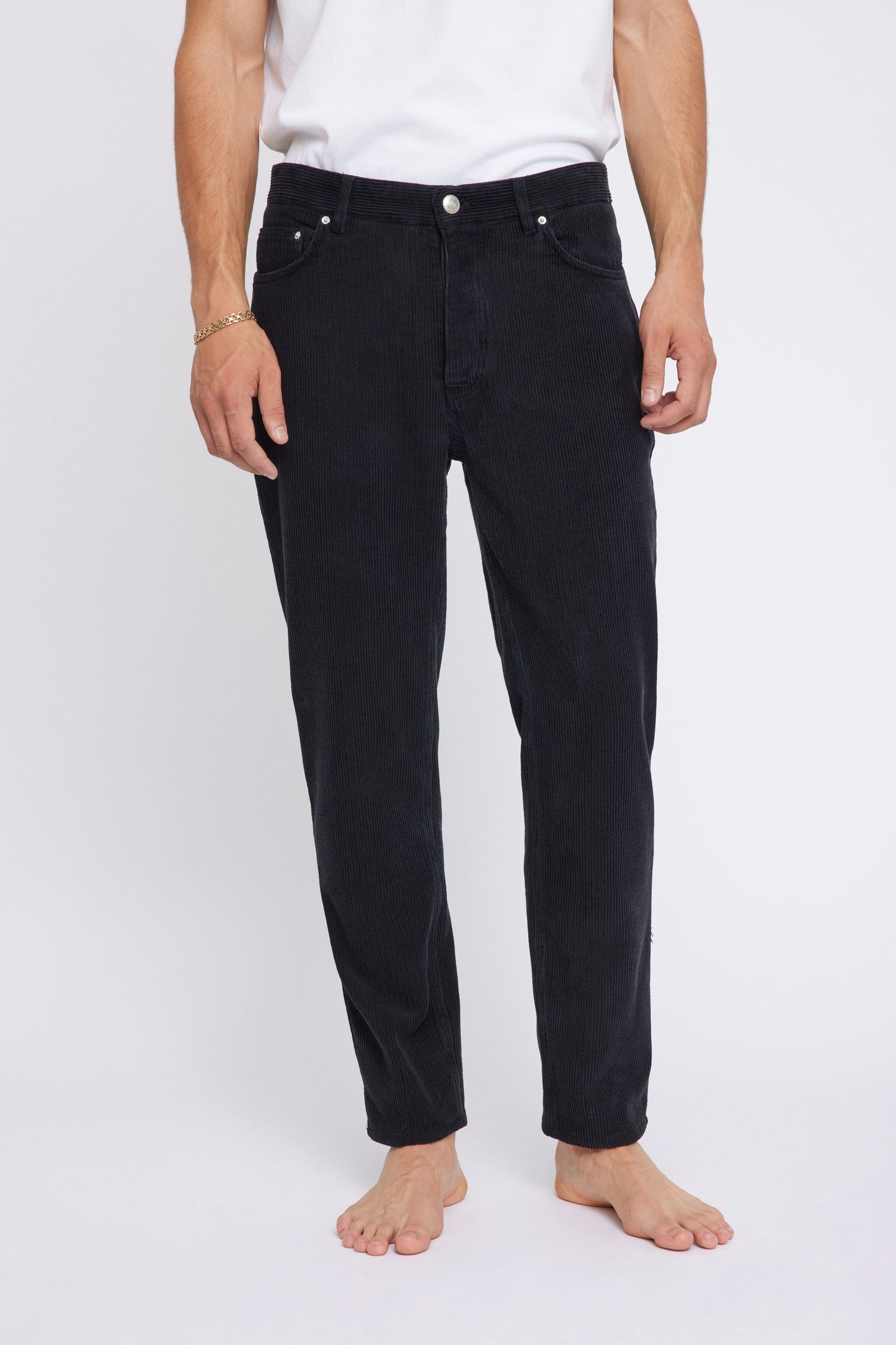 Won Hundred Men Ben Corduroy Trousers Black