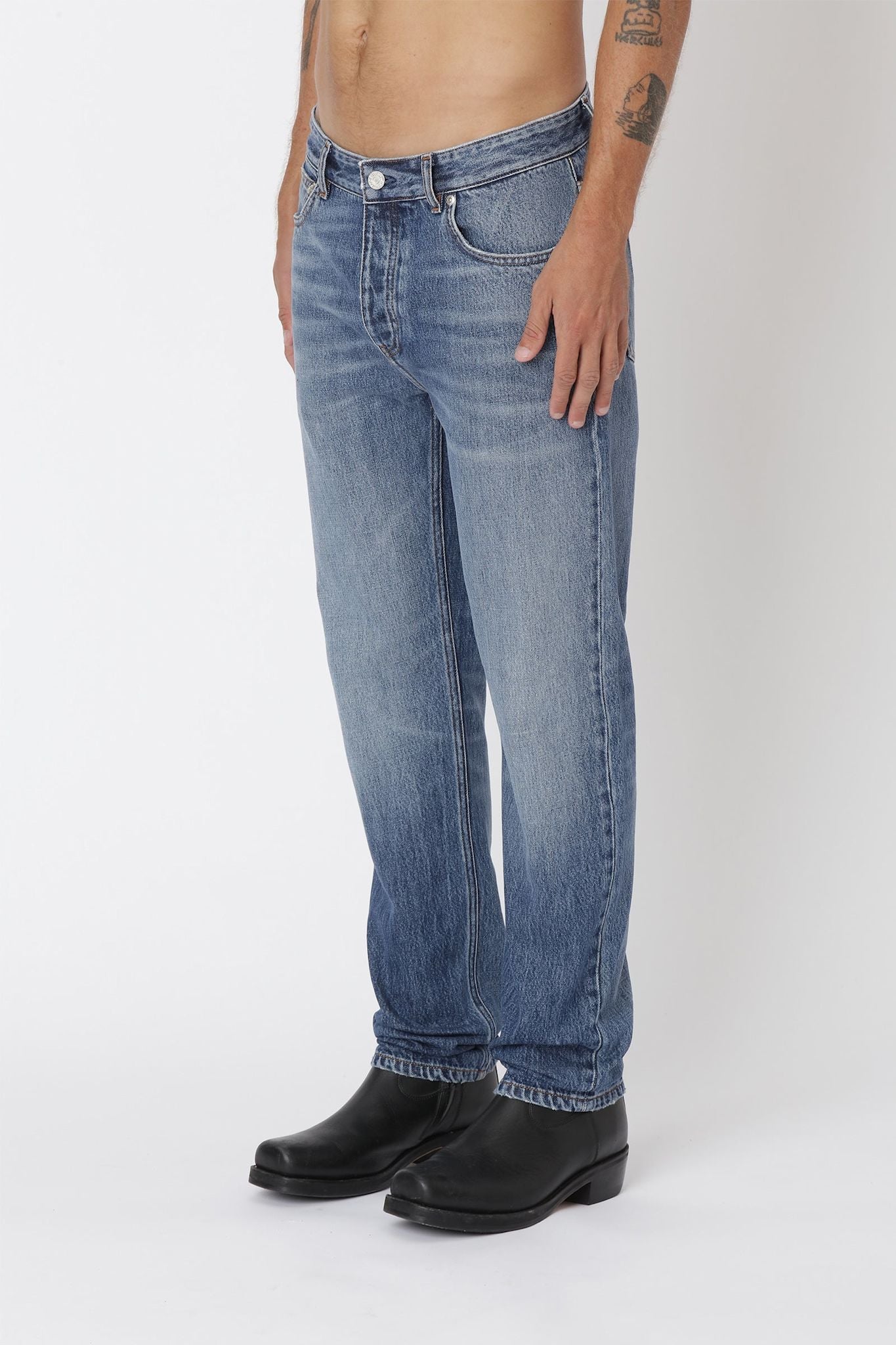 Won Hundred Men Ben R50 Quart Blue 5-Pockets R50 Quart Blue