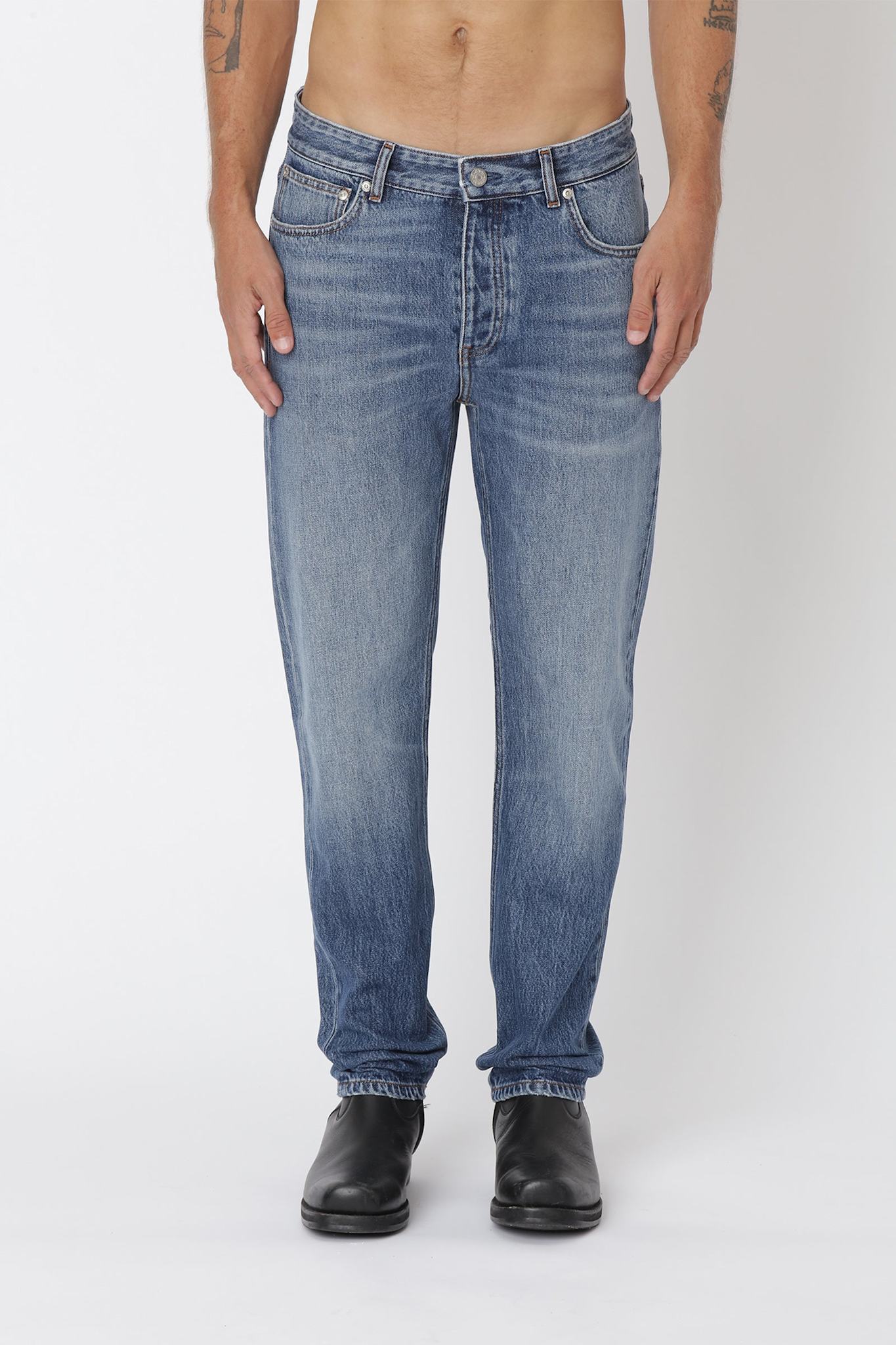 Won Hundred Men Ben R50 Quart Blue 5-Pockets R50 Quart Blue