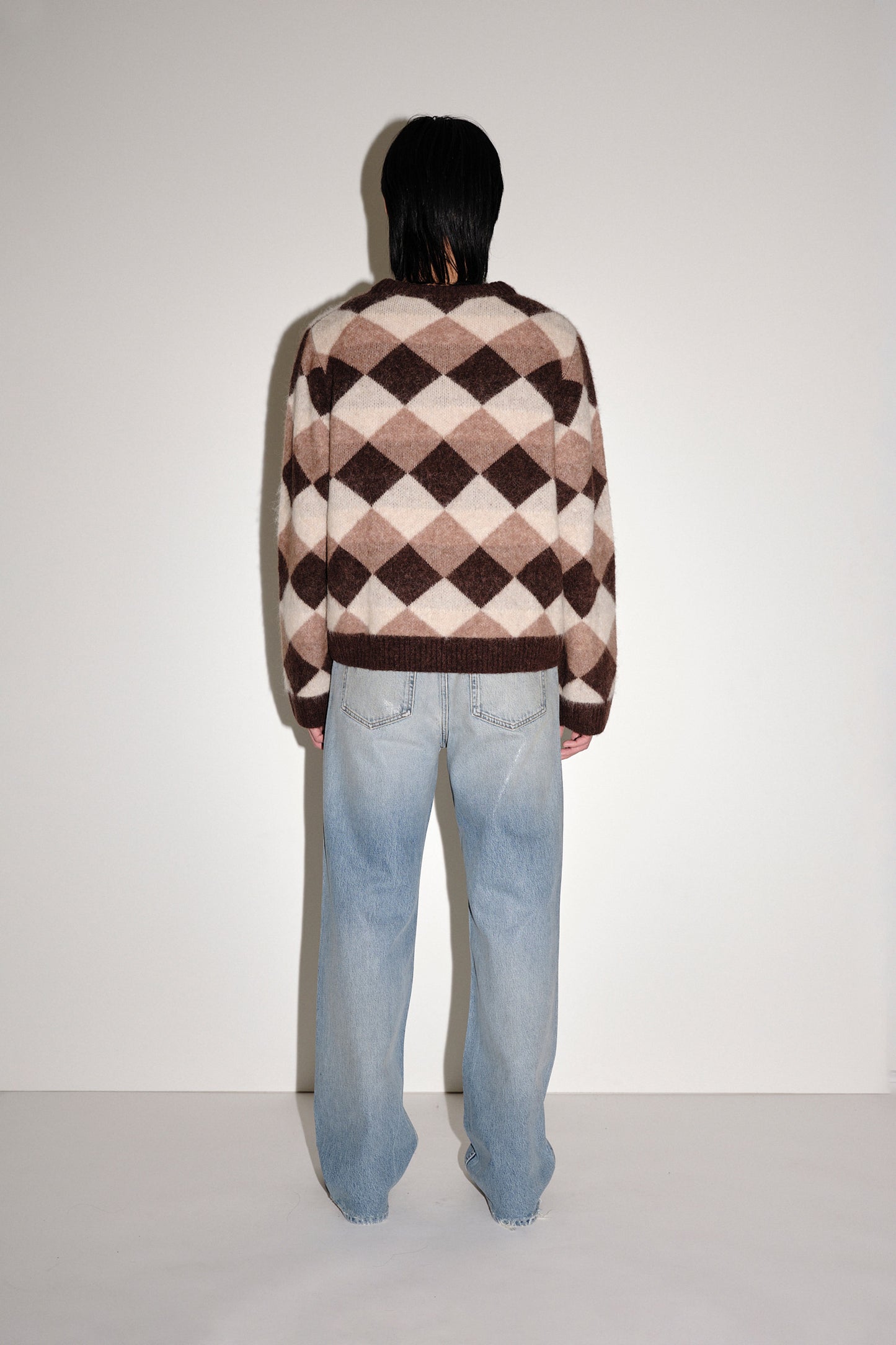 Won Hundred Men Bently Harlekin Knitwear Brown check