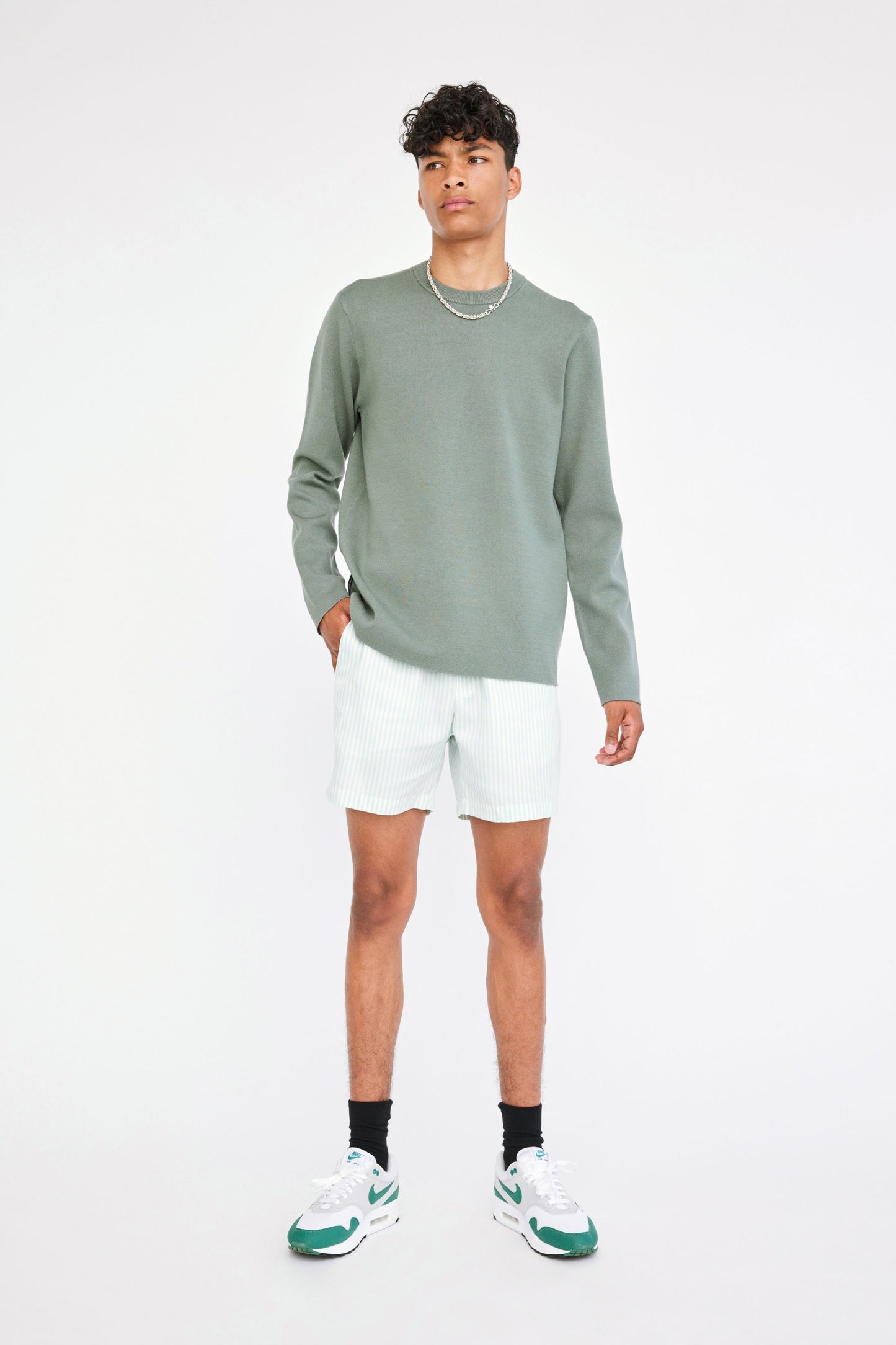 Won Hundred Men Benton Knit Knitwear Agave Green