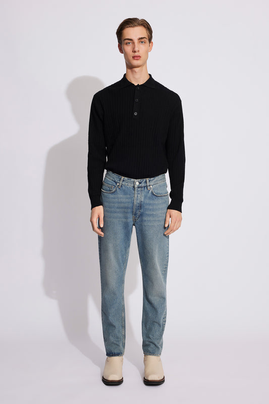 Won Hundred Men Bill 5-Pockets Original Blue Eight