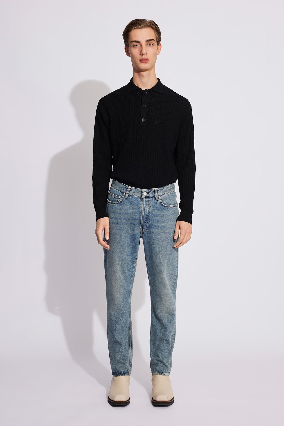 Won Hundred Men Bill 5-Pockets Original Blue Eight
