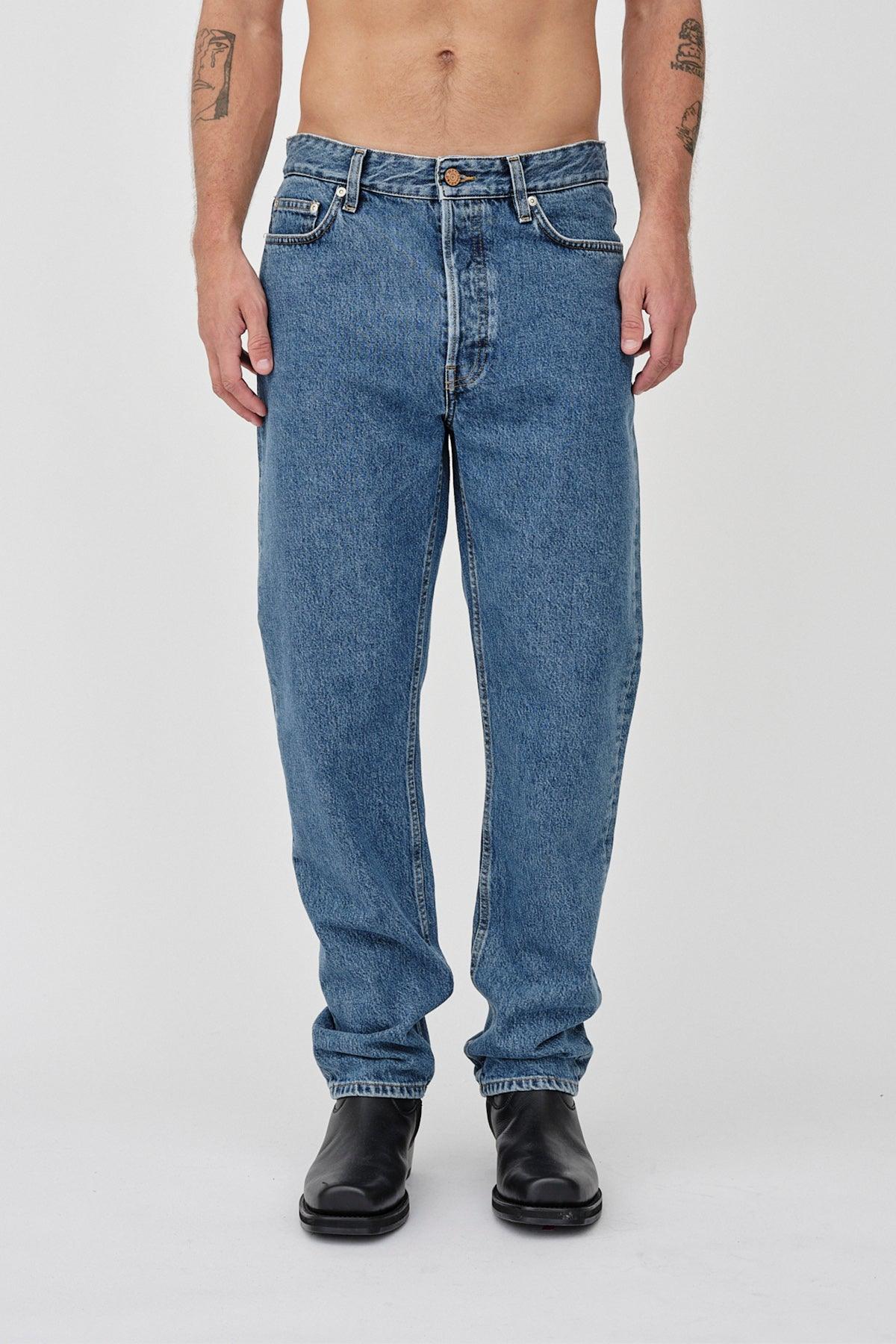 Won Hundred Men Bill 5-Pockets Recycled Stone Blue