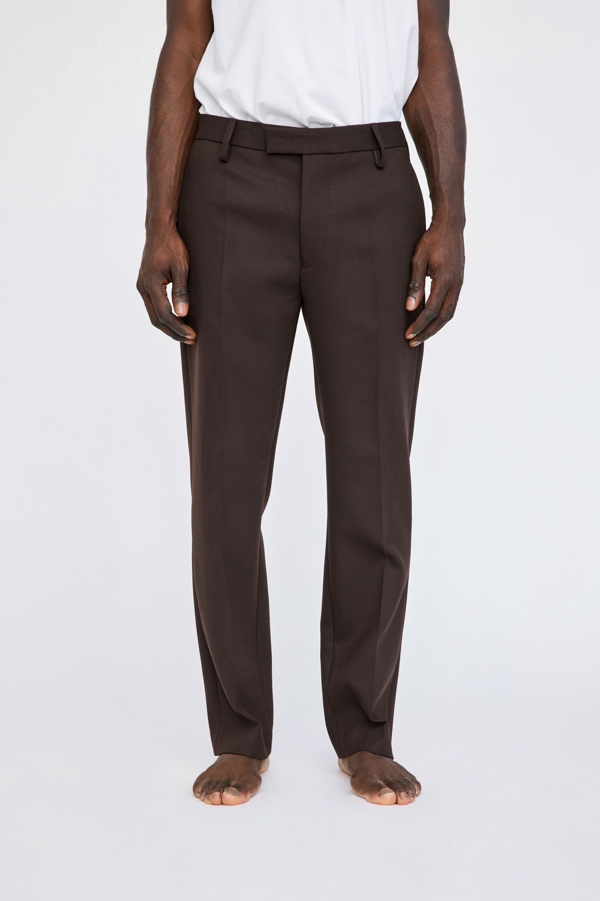 Won Hundred Men Bill Suit Trousers Trousers Coffee Bean