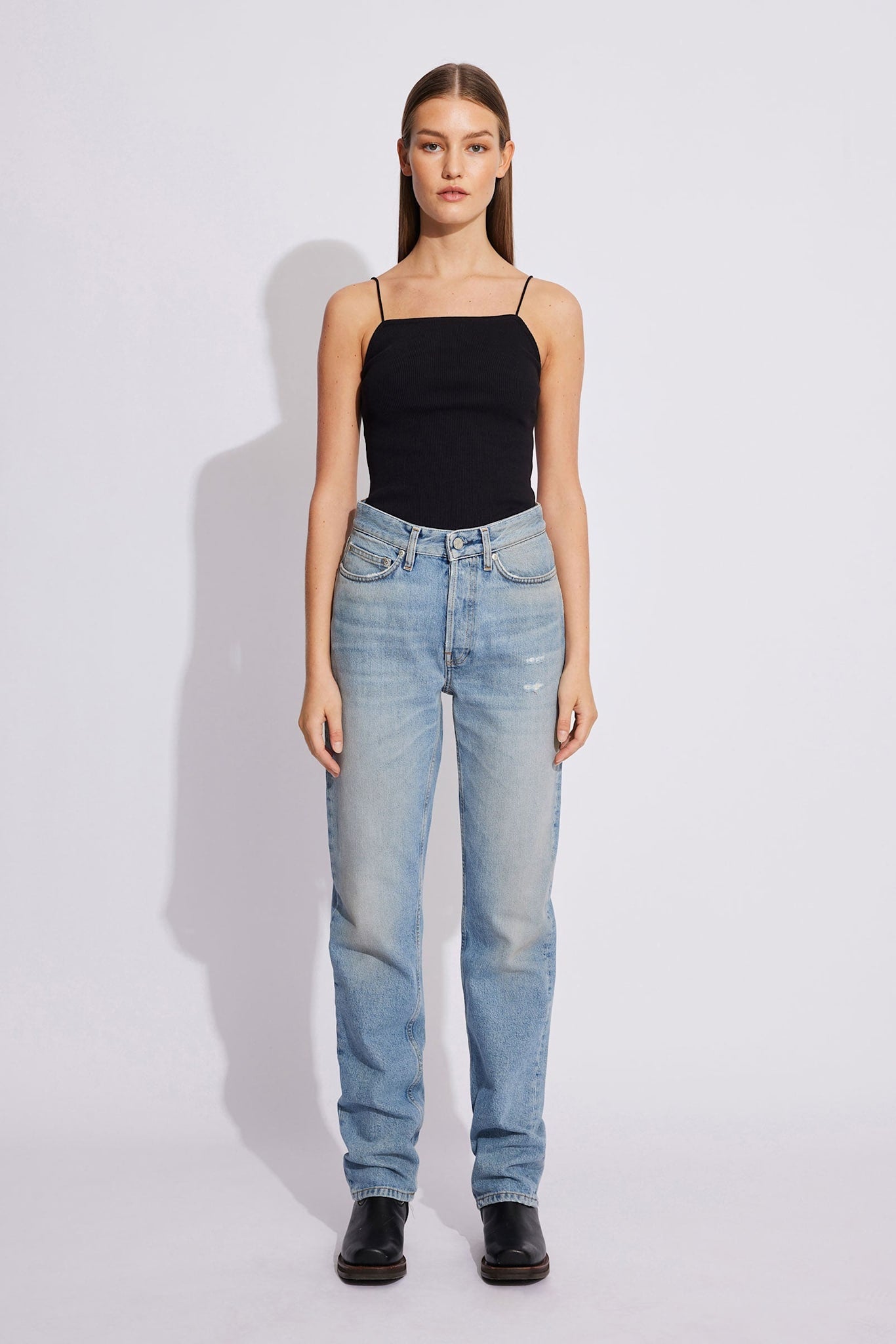 Won Hundred Women Billy 5-Pockets Worn Blue Eight