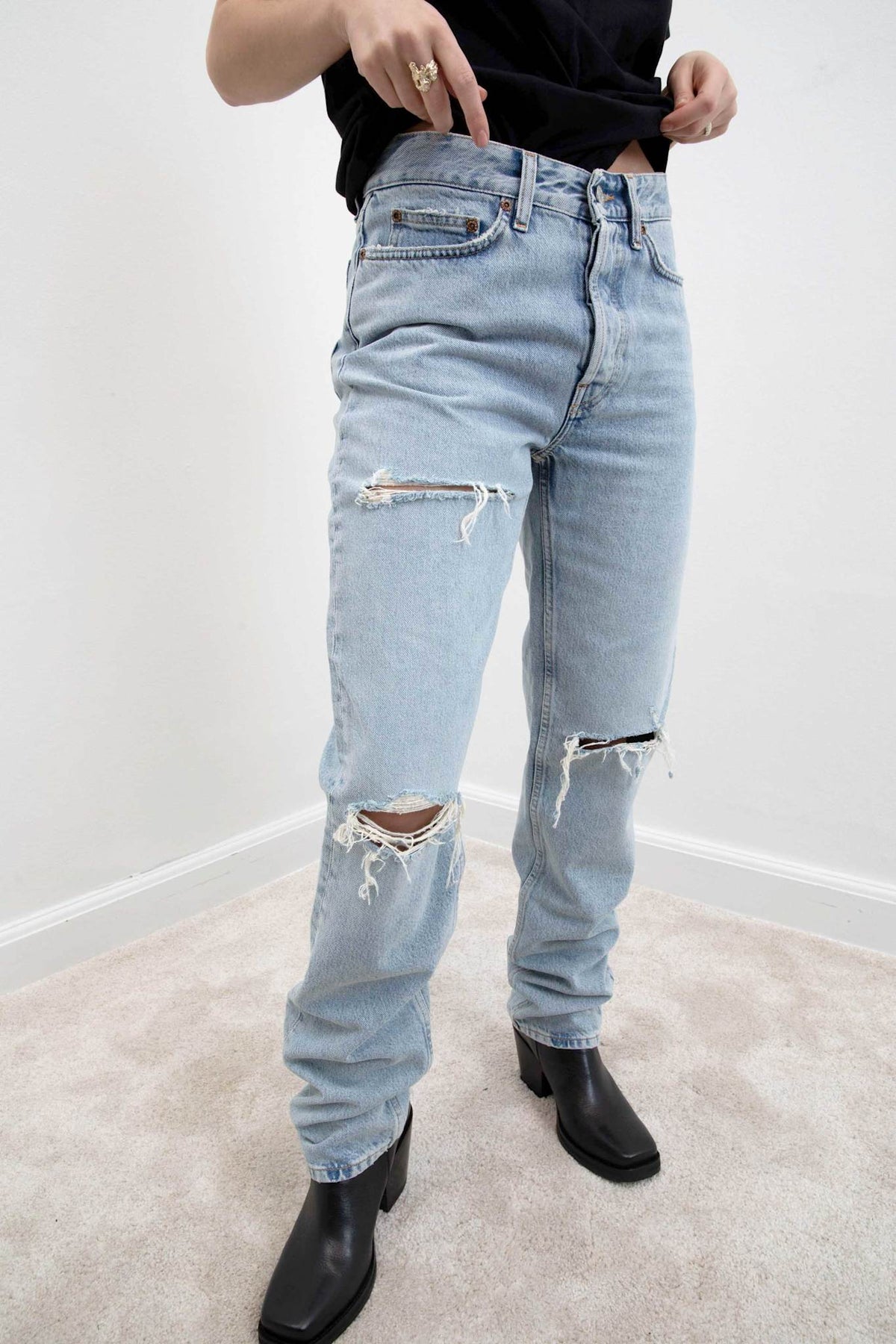 Won Hundred Women Billy 5-Pockets Worn Out Ten