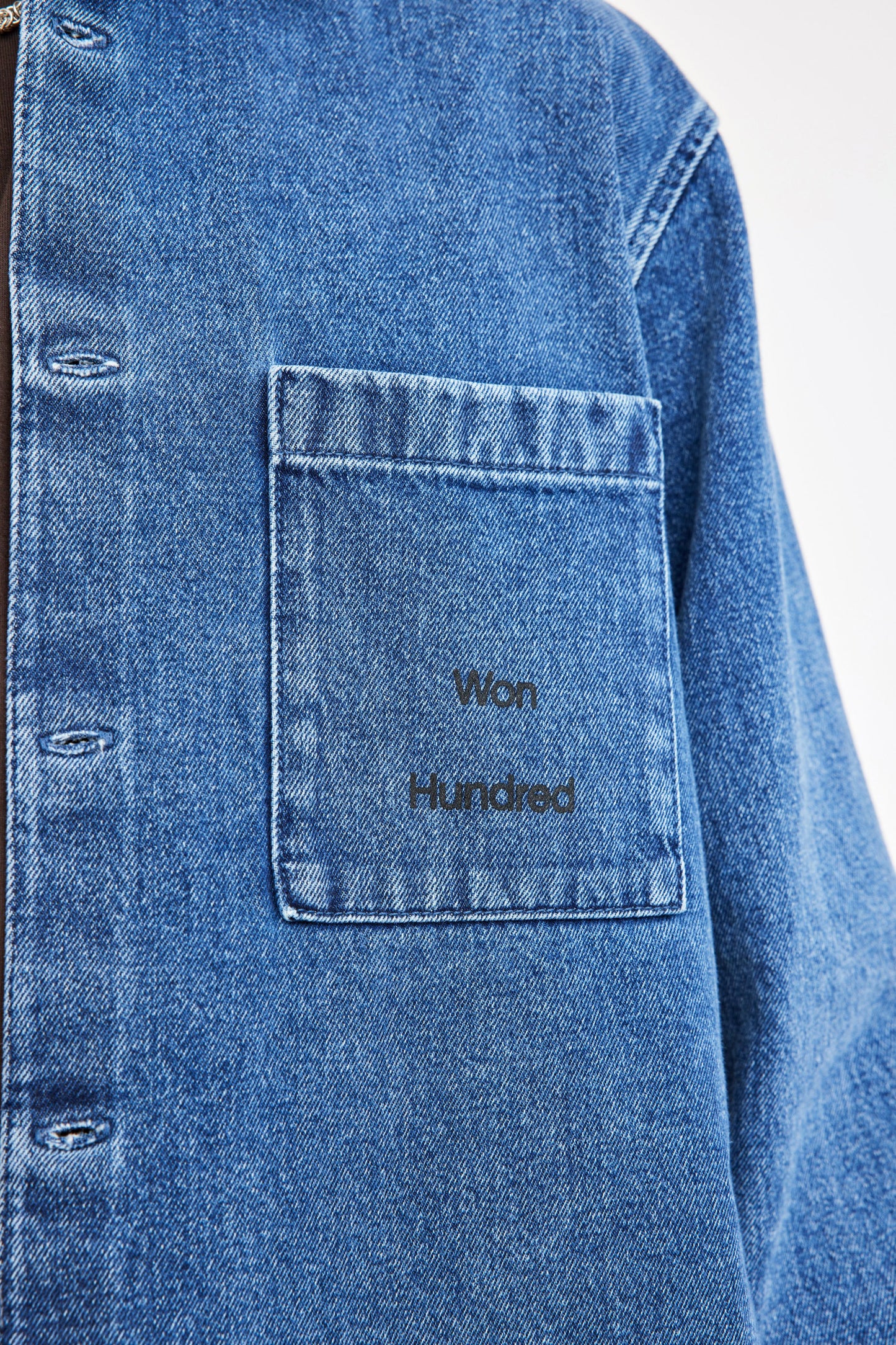 Won Hundred Men Blake Shirt Shirt Medium Scrape Blue