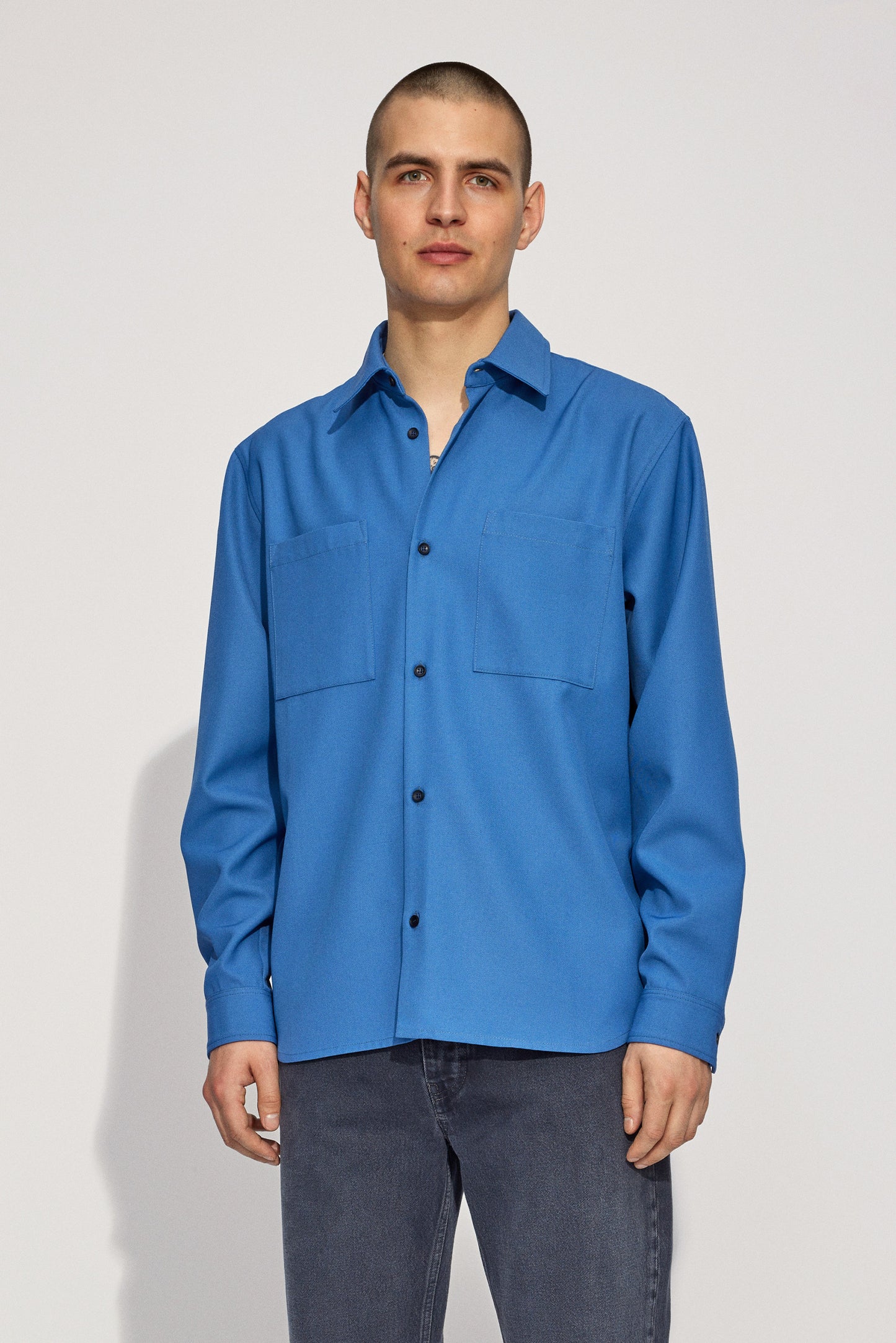 Won Hundred Men Blake Shirt Shirt Federal Blue