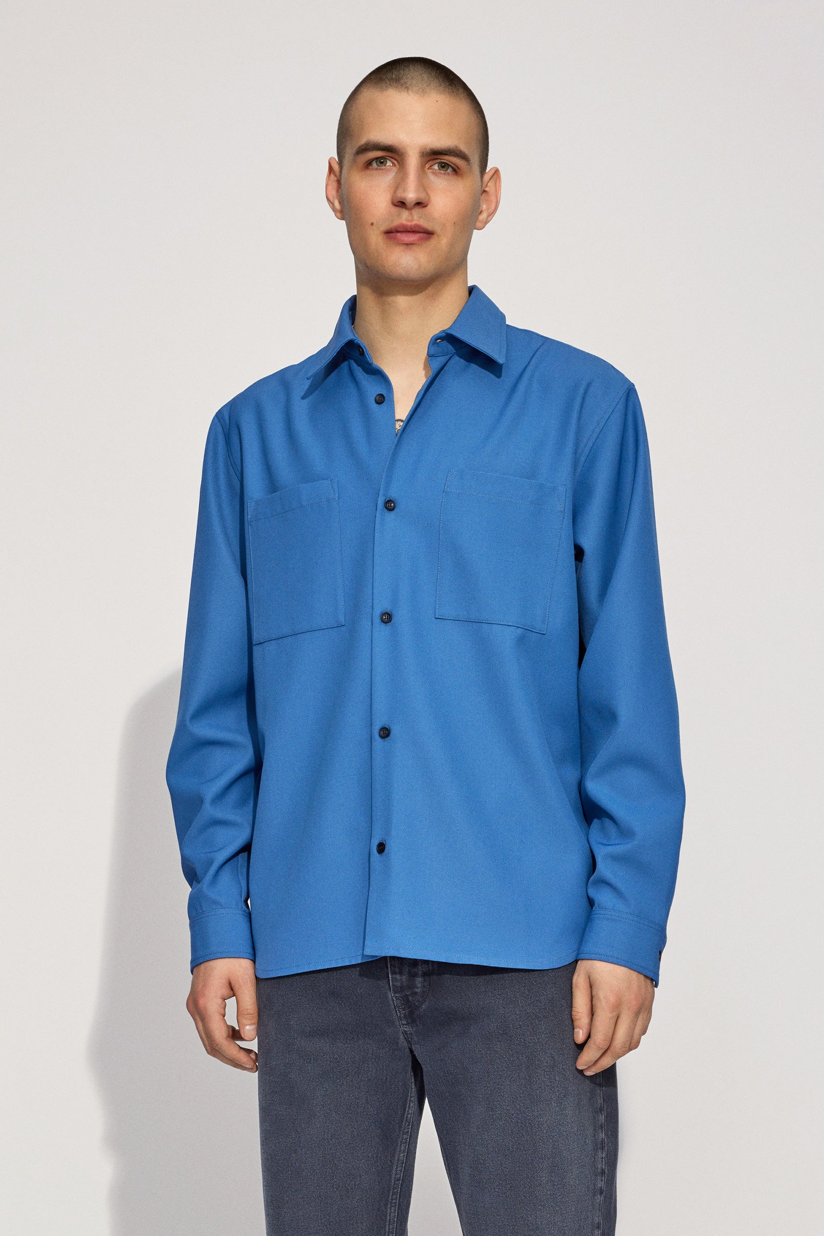 Won Hundred Men Blake Shirt Shirt Federal Blue