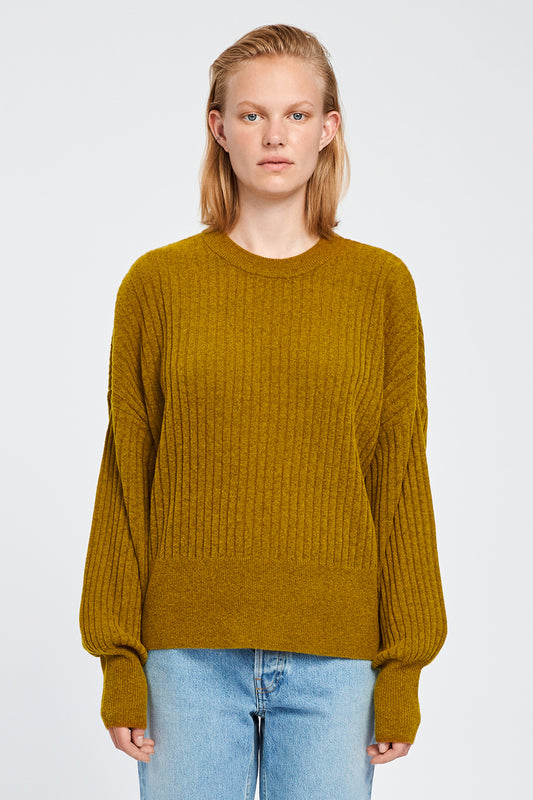 Won Hundred Women Blakely O-neck Knit Knitwear Dried Tobacco