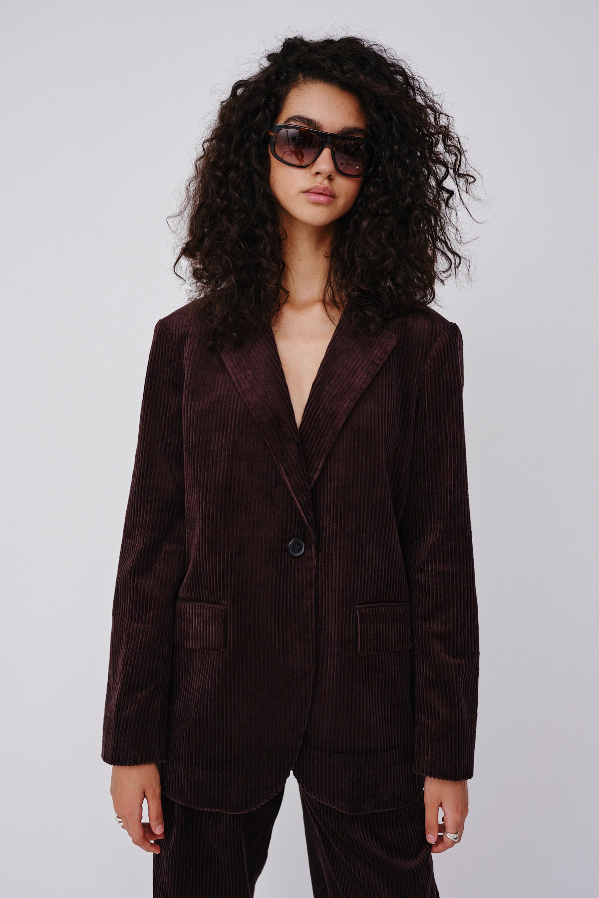 Won Hundred Women Bridget Corduroy Blazer Java