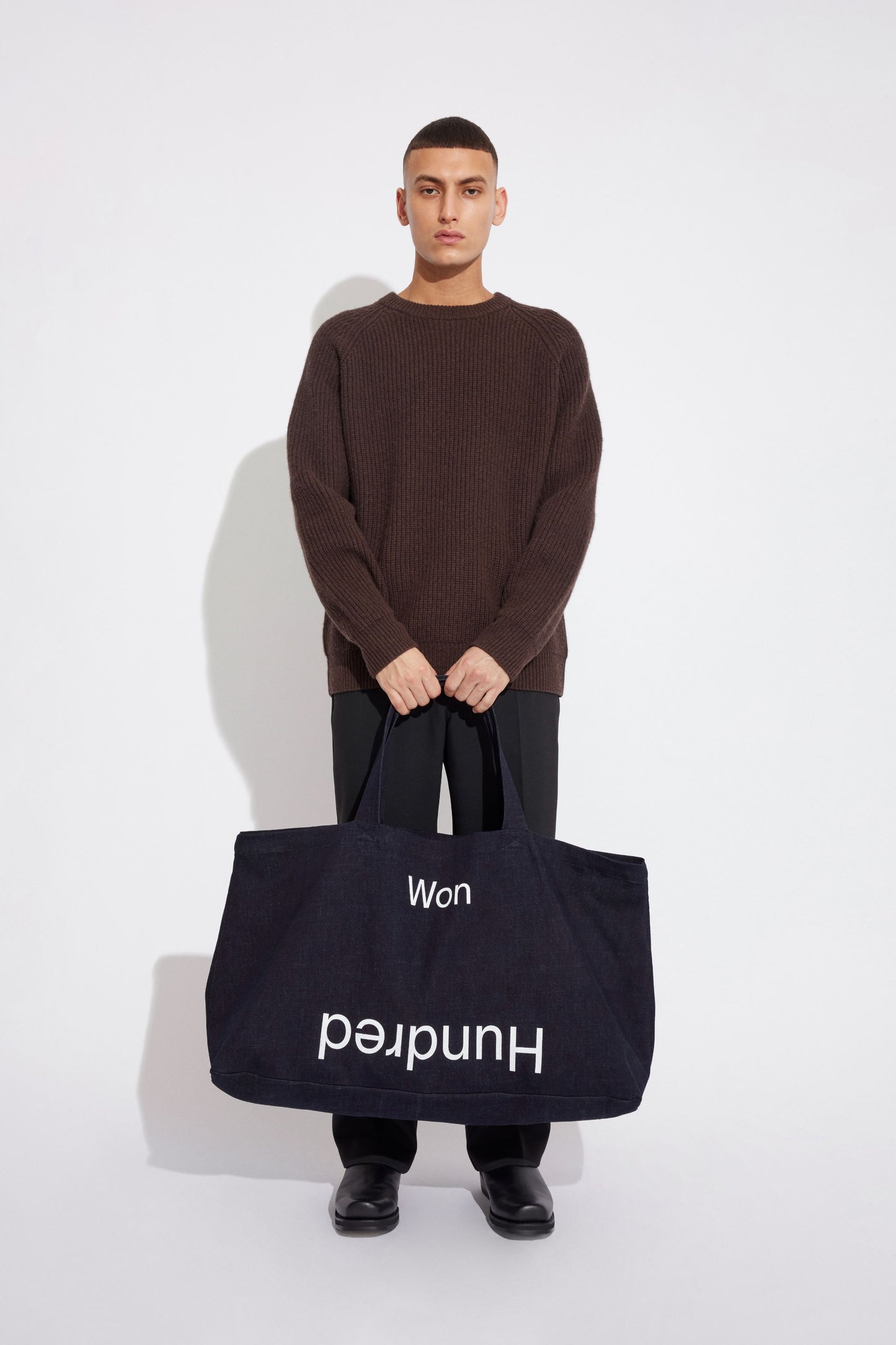 Won Hundred Men Casper Knit Knitwear Chocolate Brown