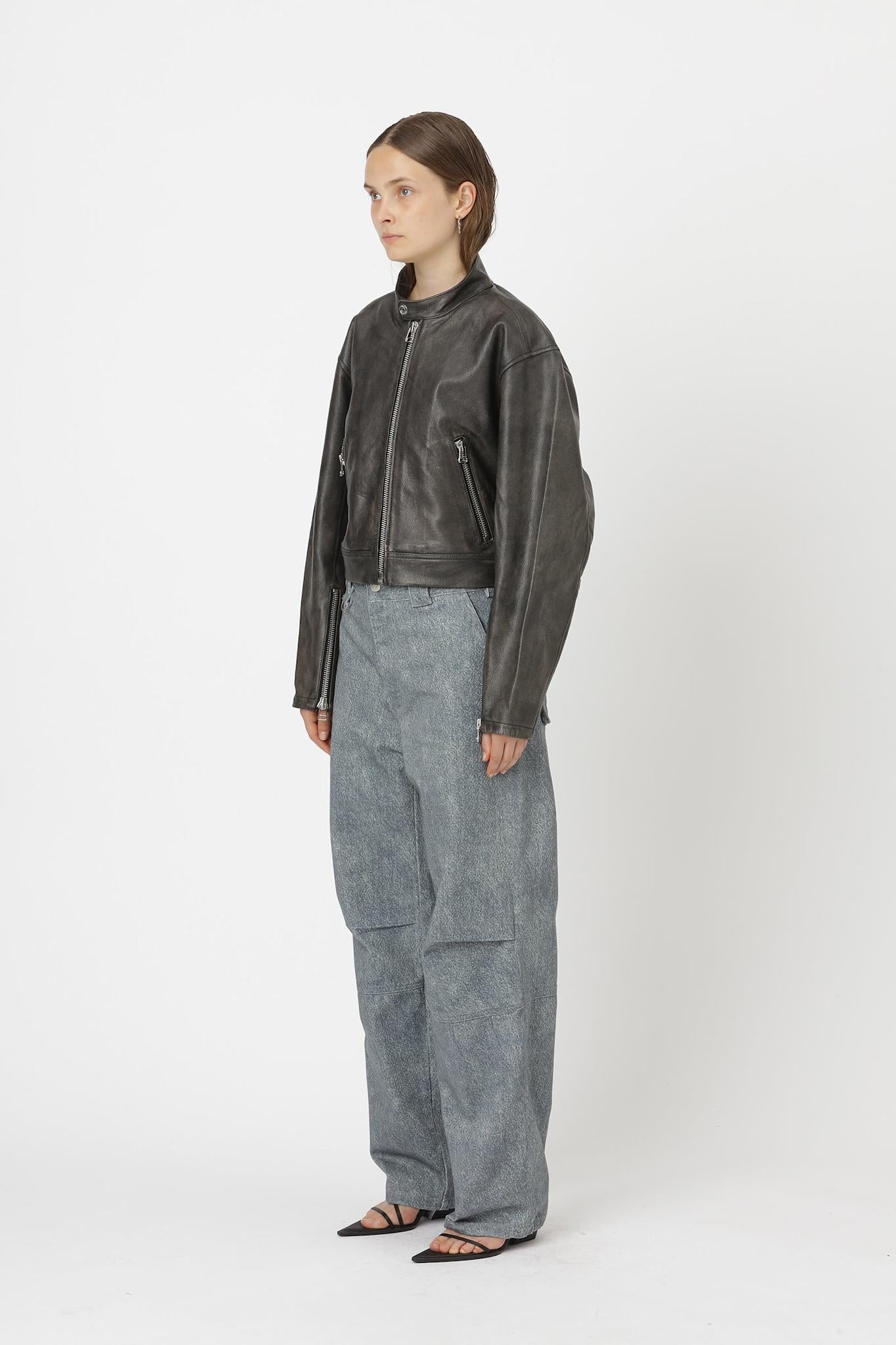 Won Hundred Women Claudette Leather Jacket Black