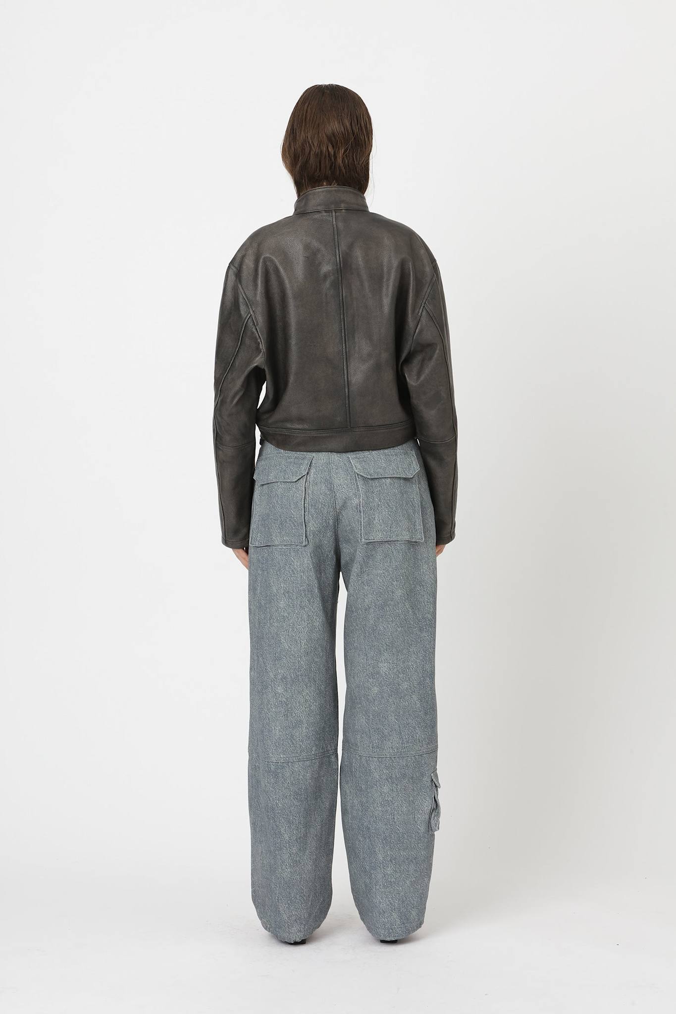 Won Hundred Women Claudette Leather Jacket Black