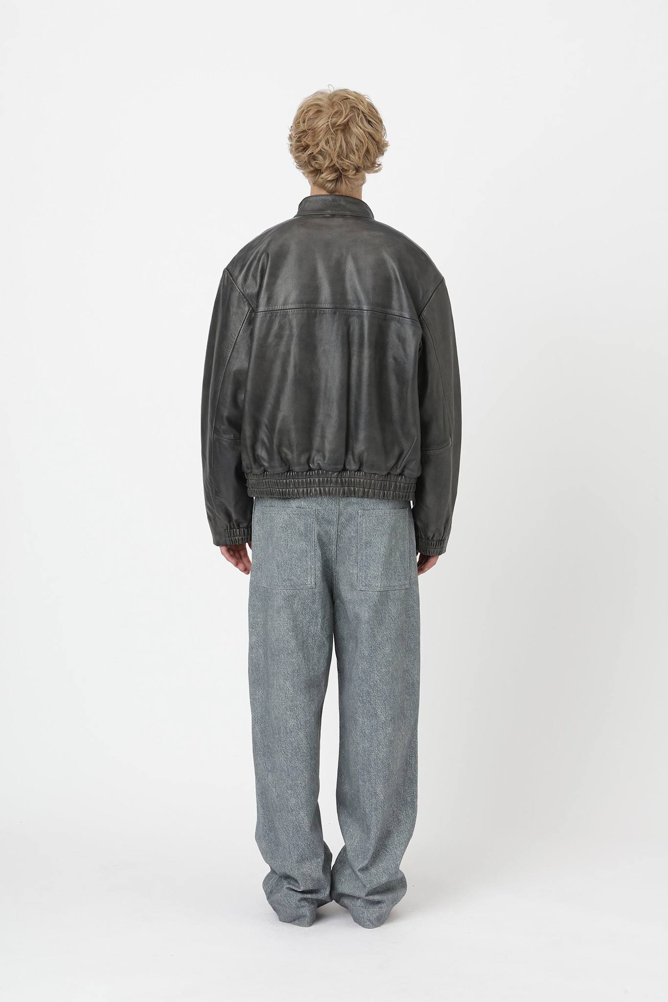 Won Hundred Men Conan Leather Jacket Black